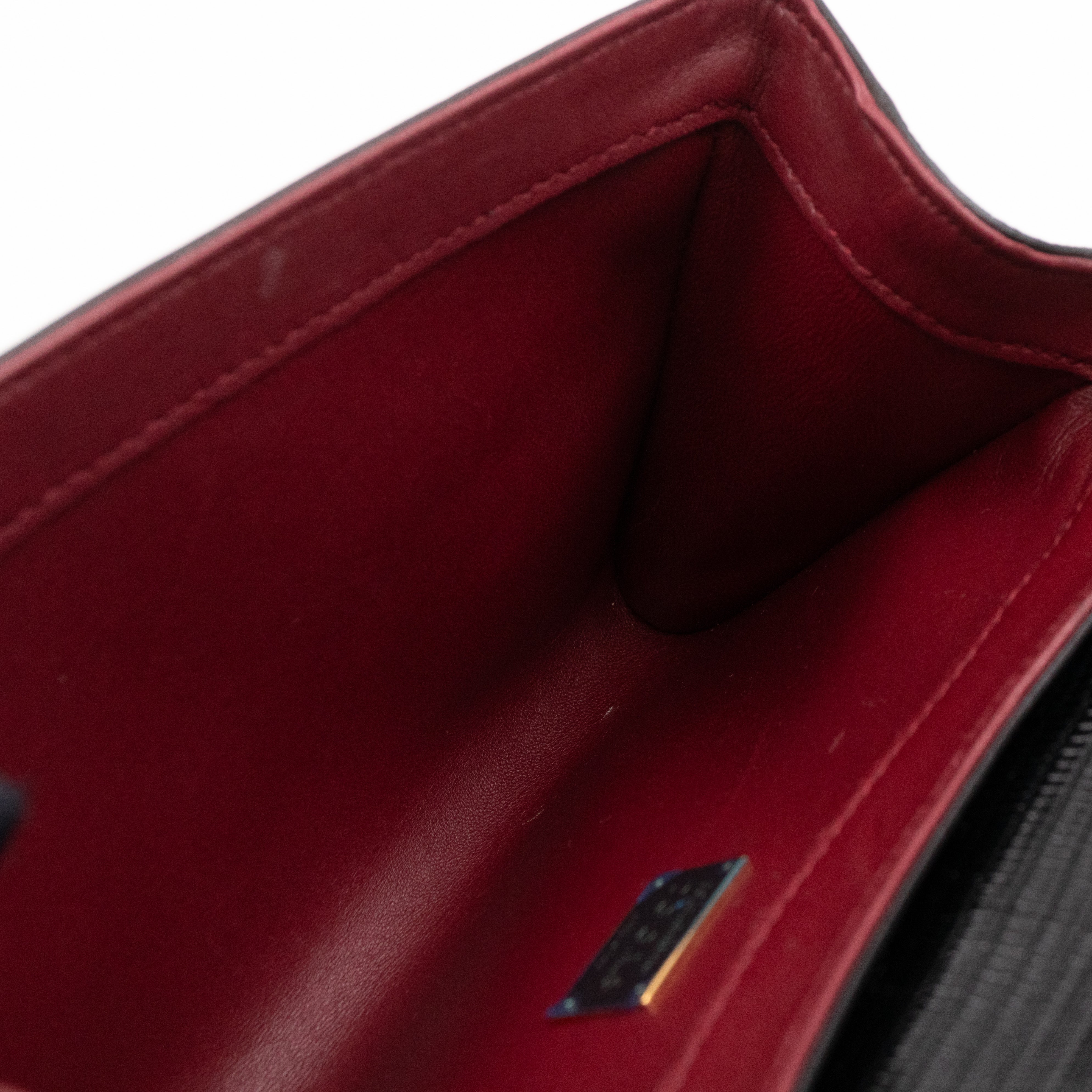 DG Shoulder Bag Lizard Embossed Calfskin Black Velvet