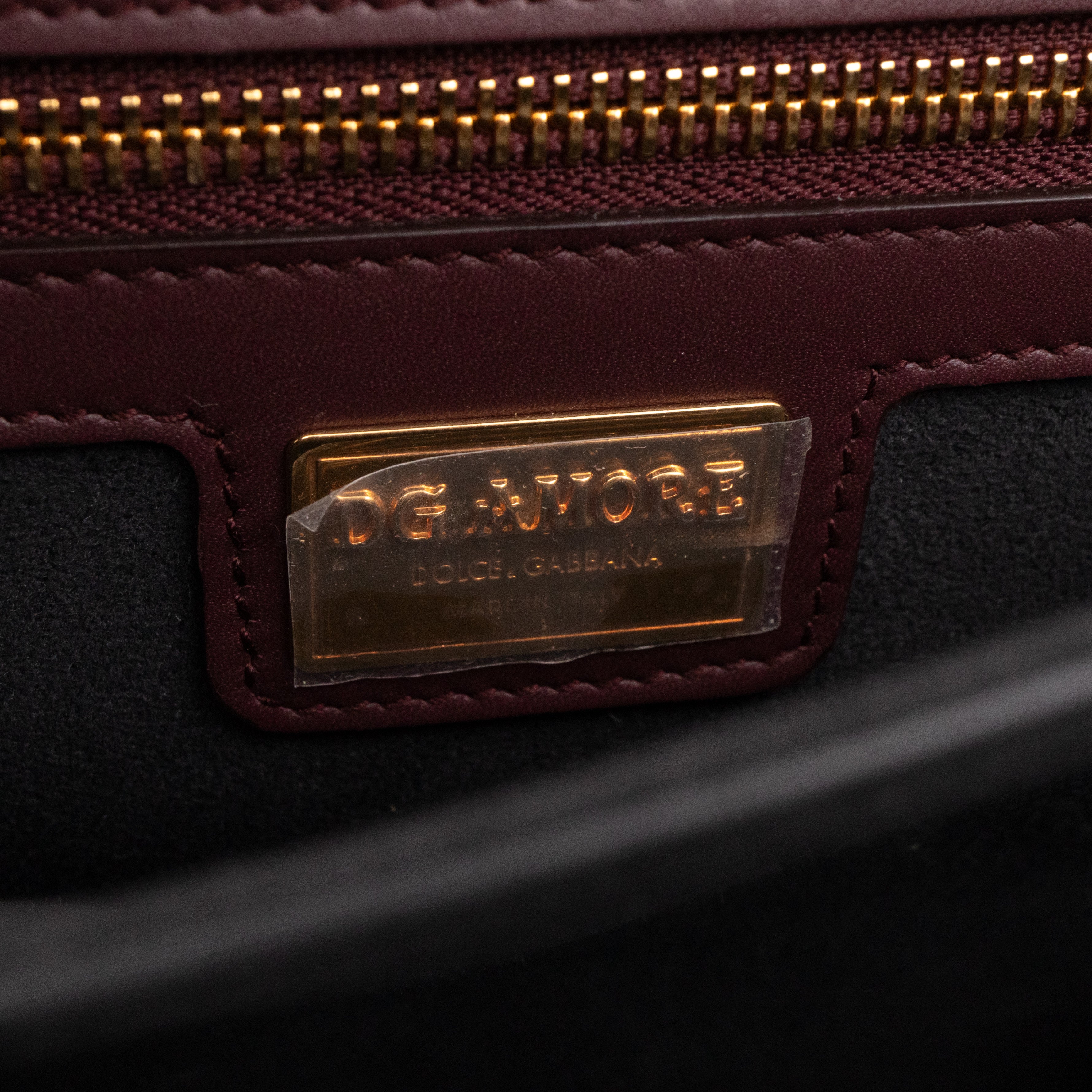 DG Amore Large Bag Burgundy Leather