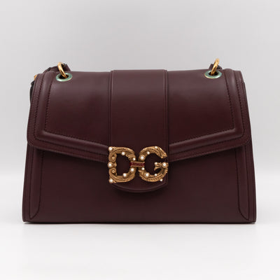 DG Amore Large Bag Burgundy Leather