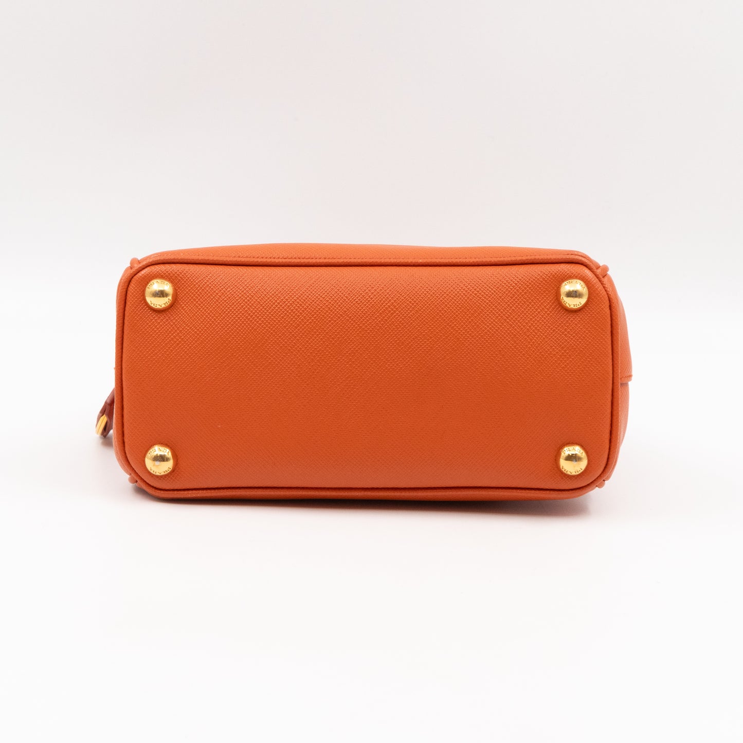 Galleria Micro Double Zip Orange Saffiano