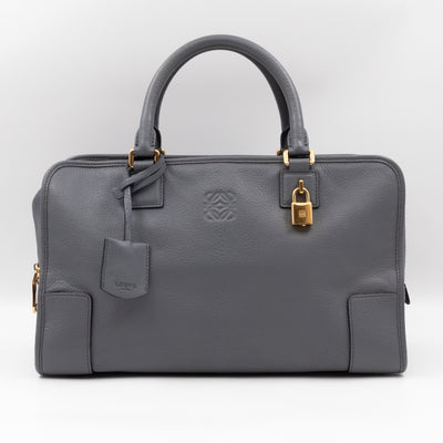 Amazona 36 Handbag Grey Leather