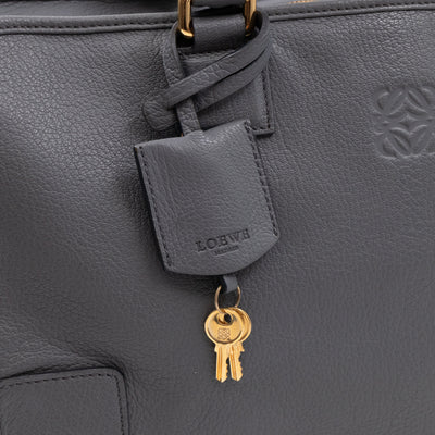 Amazona 36 Handbag Grey Leather