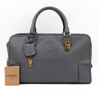 Amazona 36 Handbag Grey Leather