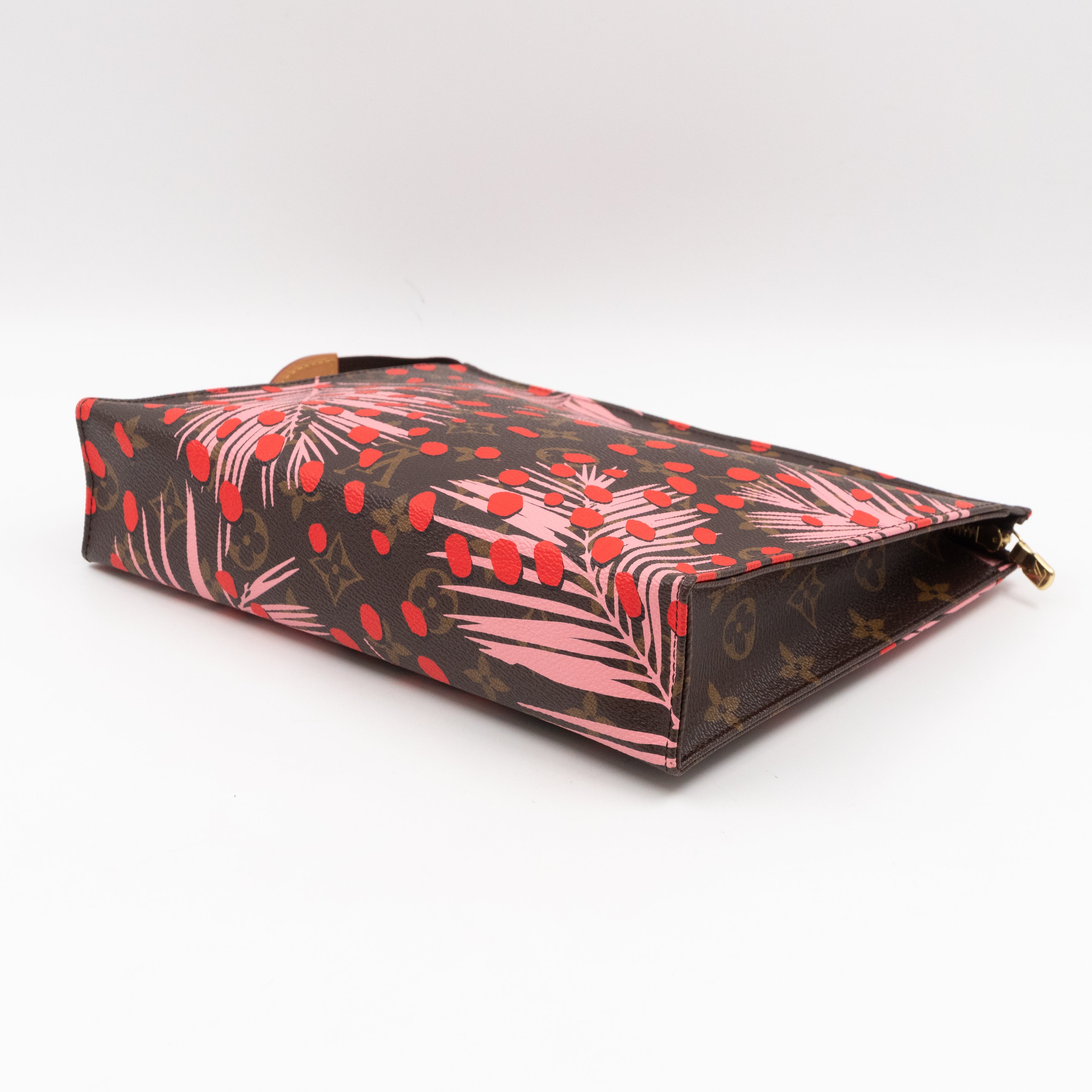 Toiletry Pouch 26 Monogram Jungle Dots Red