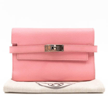 Kelly Depliant Medium Wallet Rose Contetti