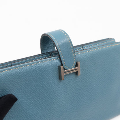 Bearn Wallet Bleu Jean Leather