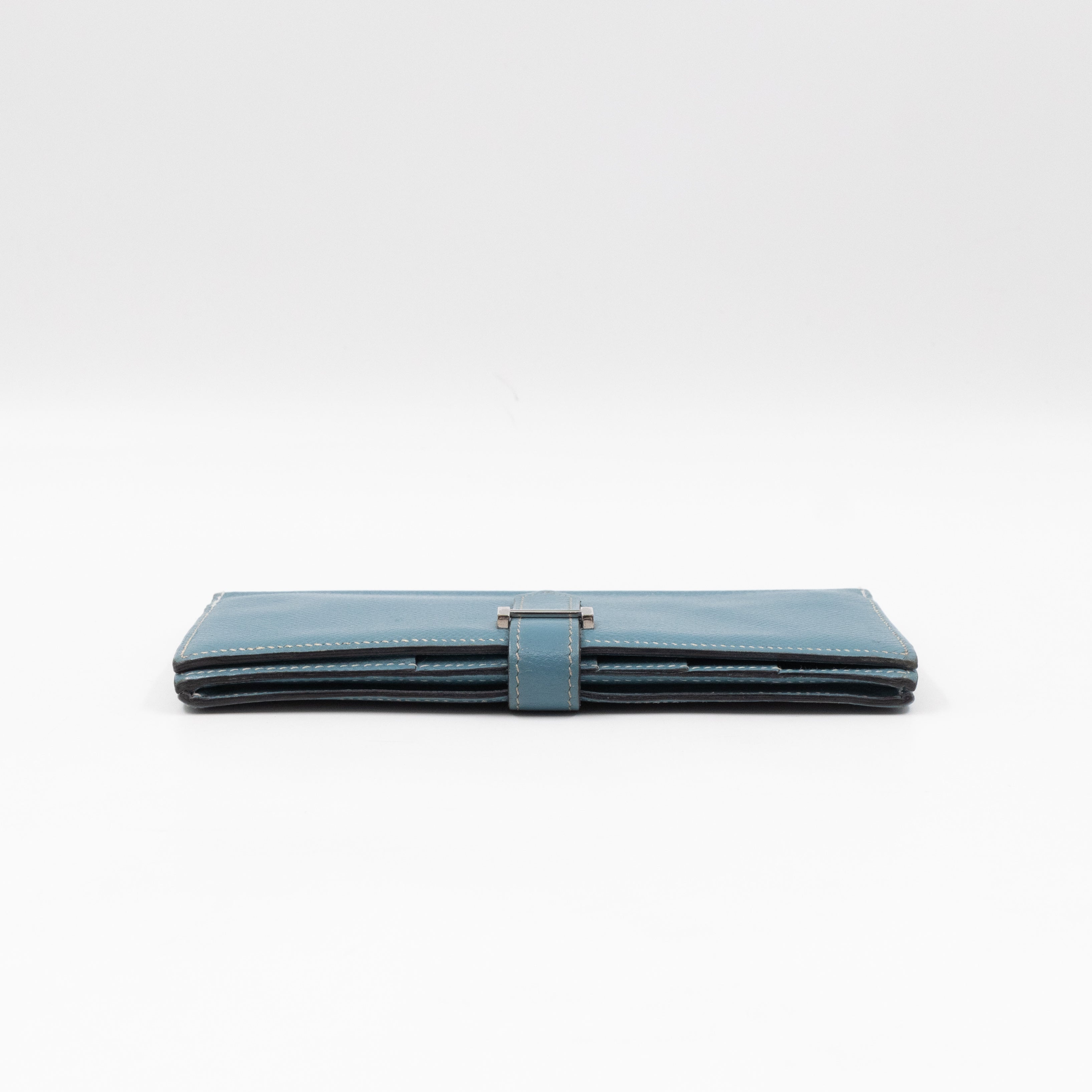 Bearn Wallet Bleu Jean Leather