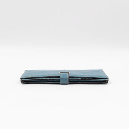 Bearn Wallet Bleu Jean Leather