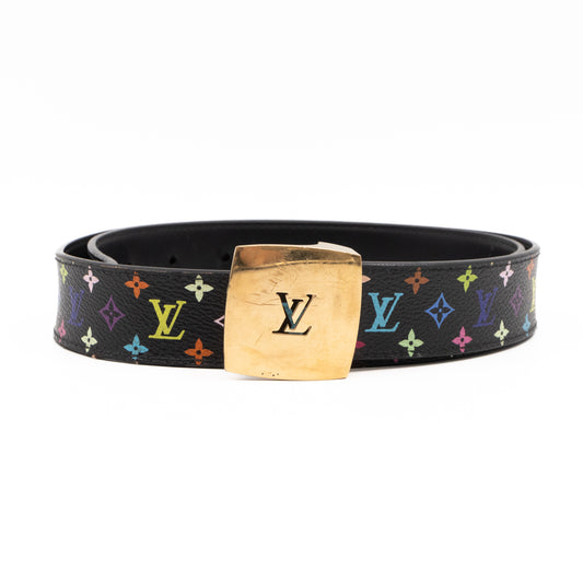 LV Cut Reversible Belt Multicolore Black Belt 80/32