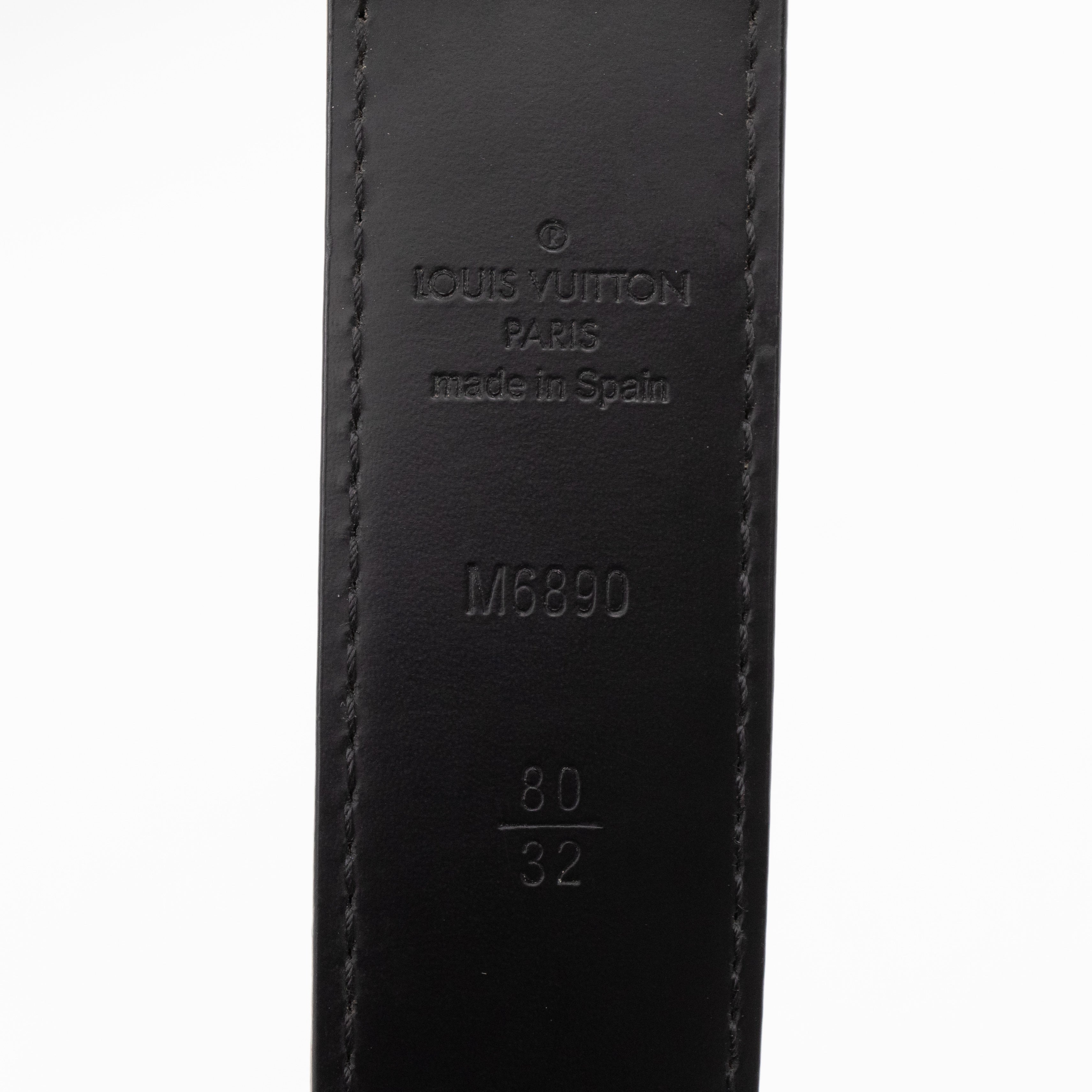 LV Cut Reversible Belt Multicolore Black Belt 80/32