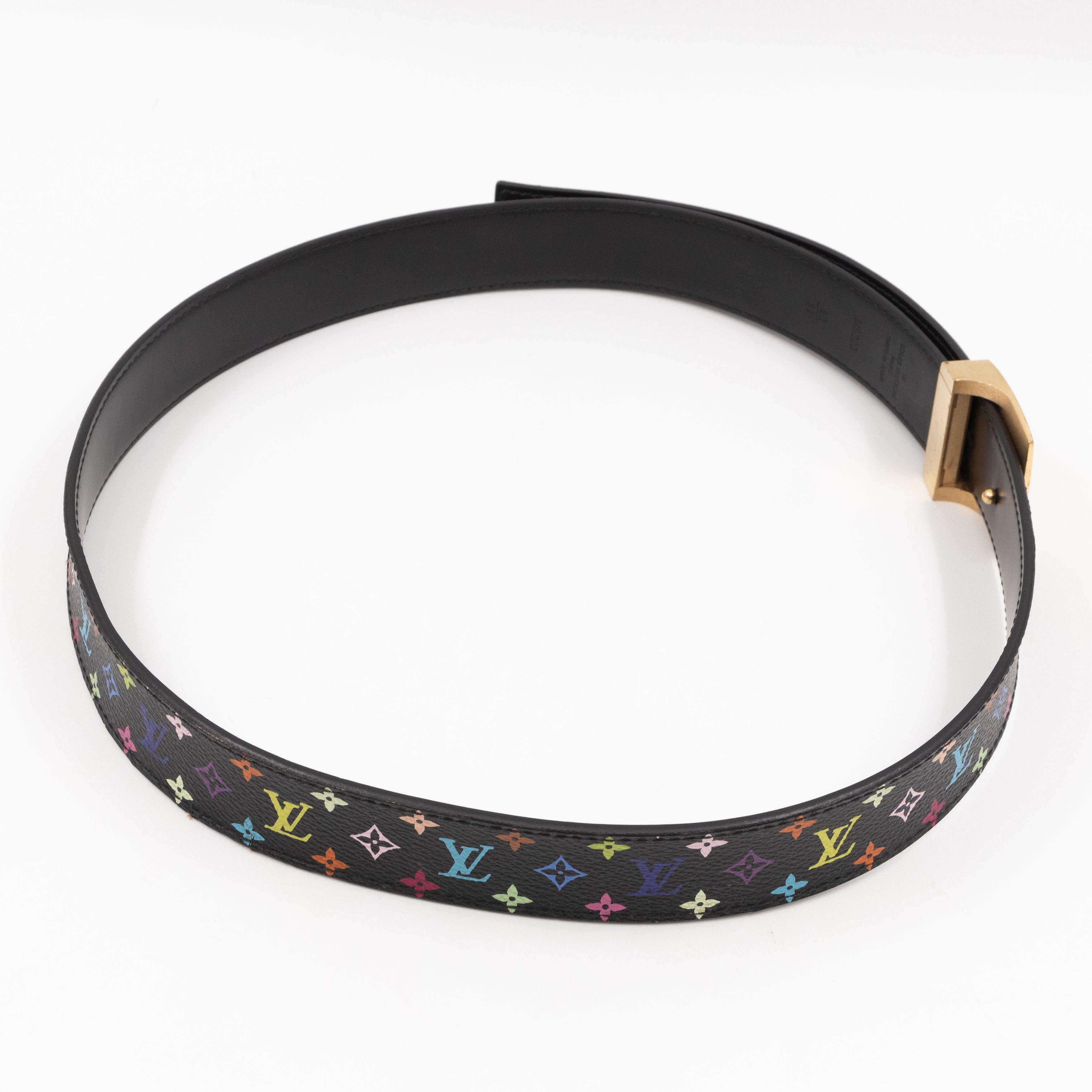 LV Cut Reversible Belt Multicolore Black Belt 80/32