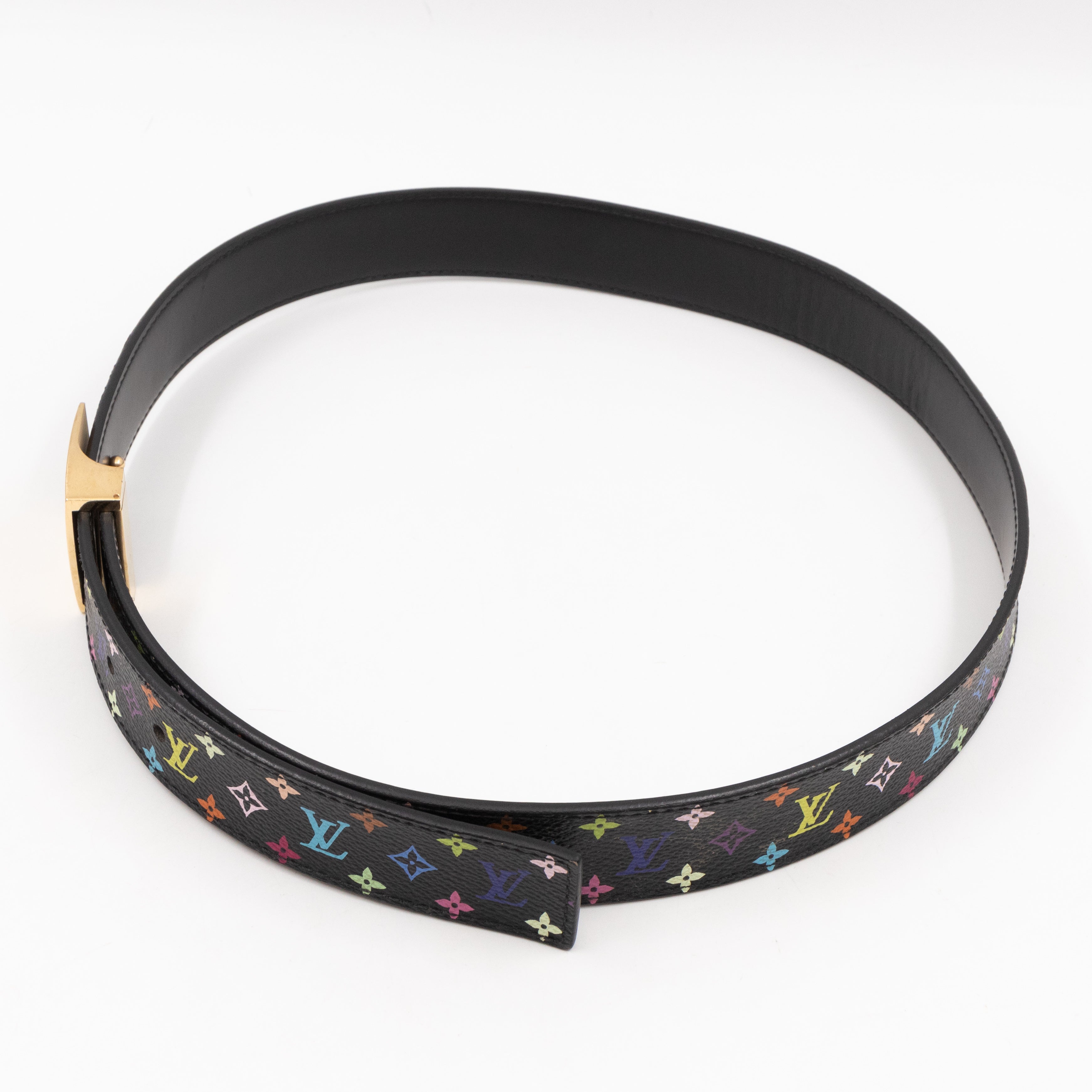 LV Cut Reversible Belt Multicolore Black Belt 80/32