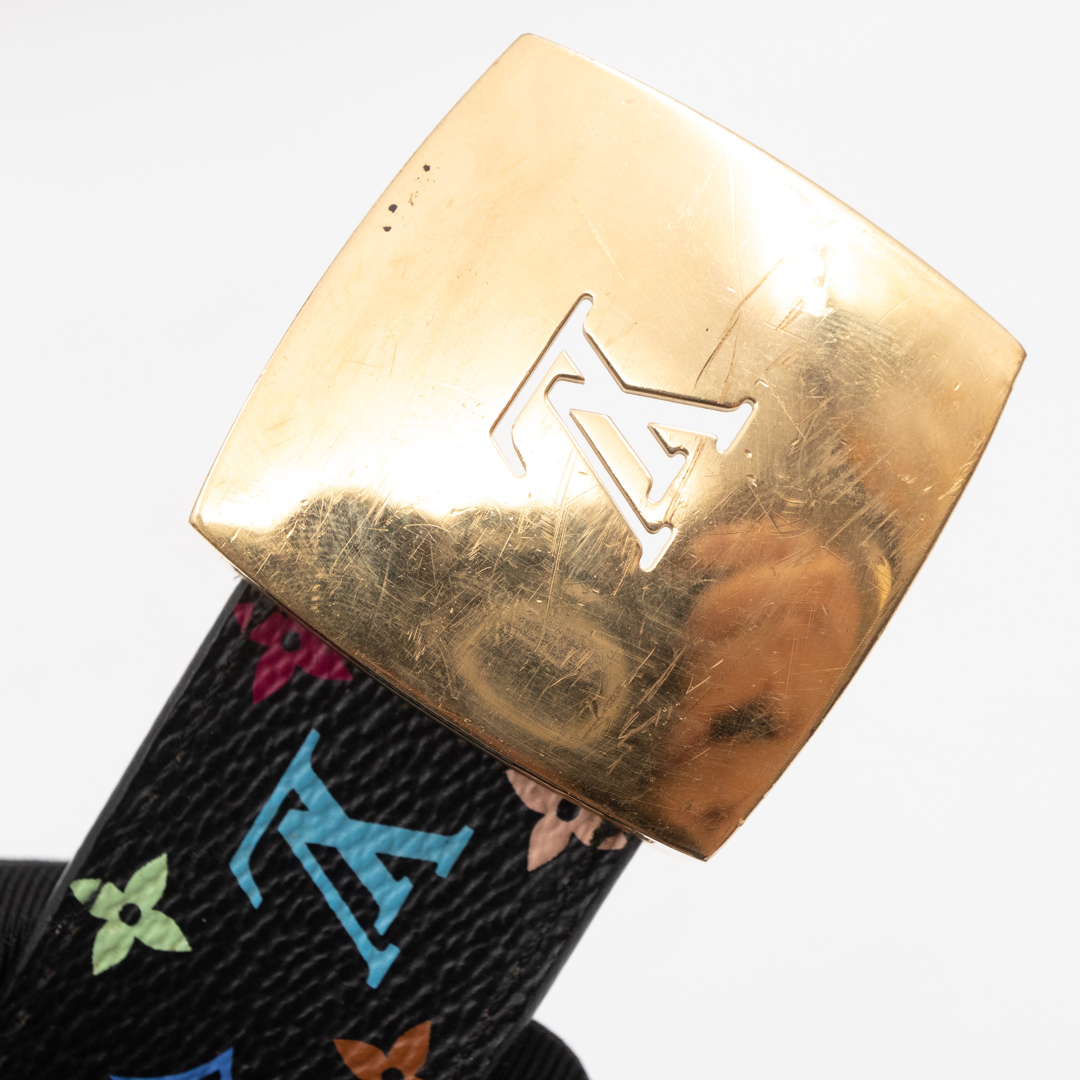 LV Cut Reversible Belt Multicolore Black Belt 80/32