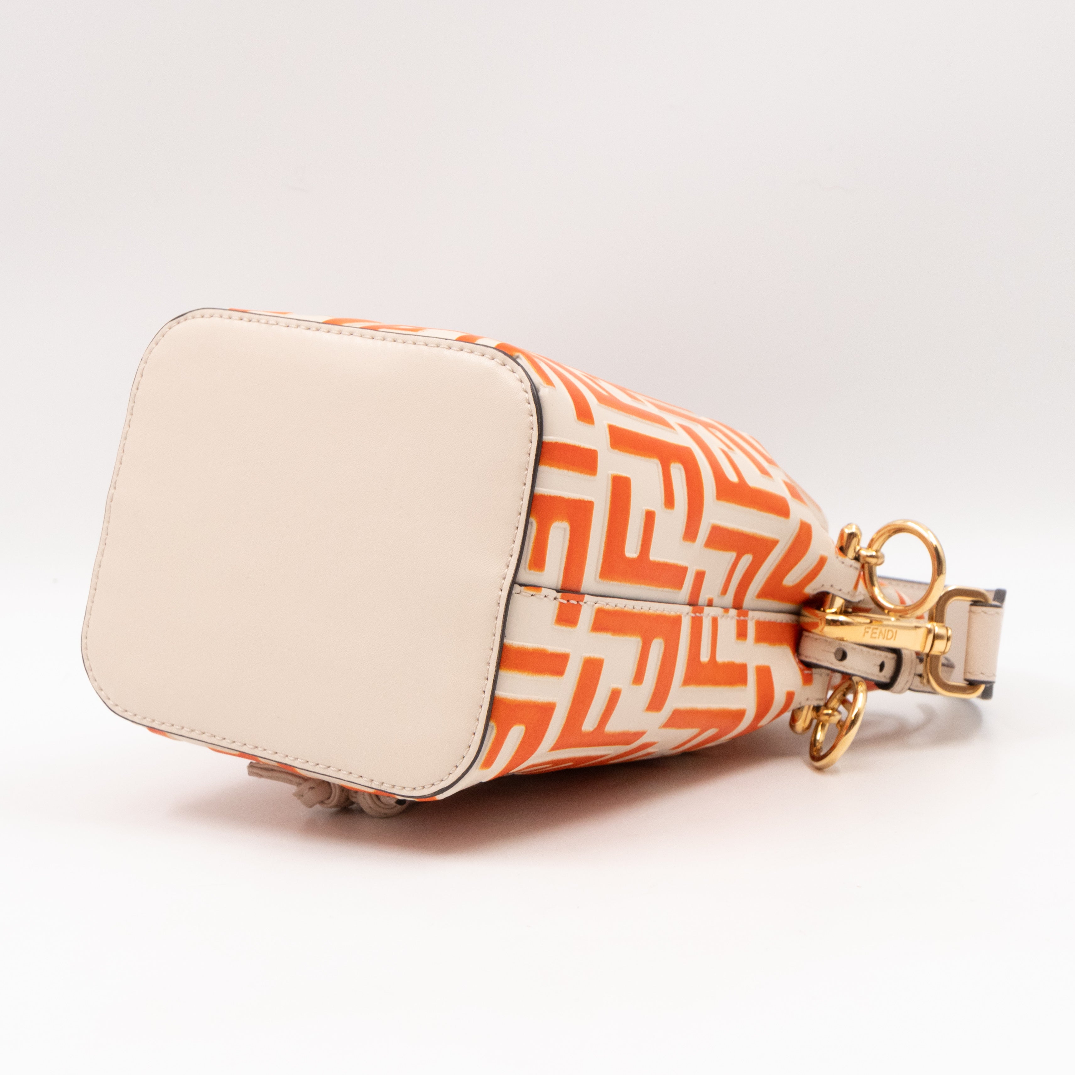 Mon Tresor Mini FF Orange & White Leather
