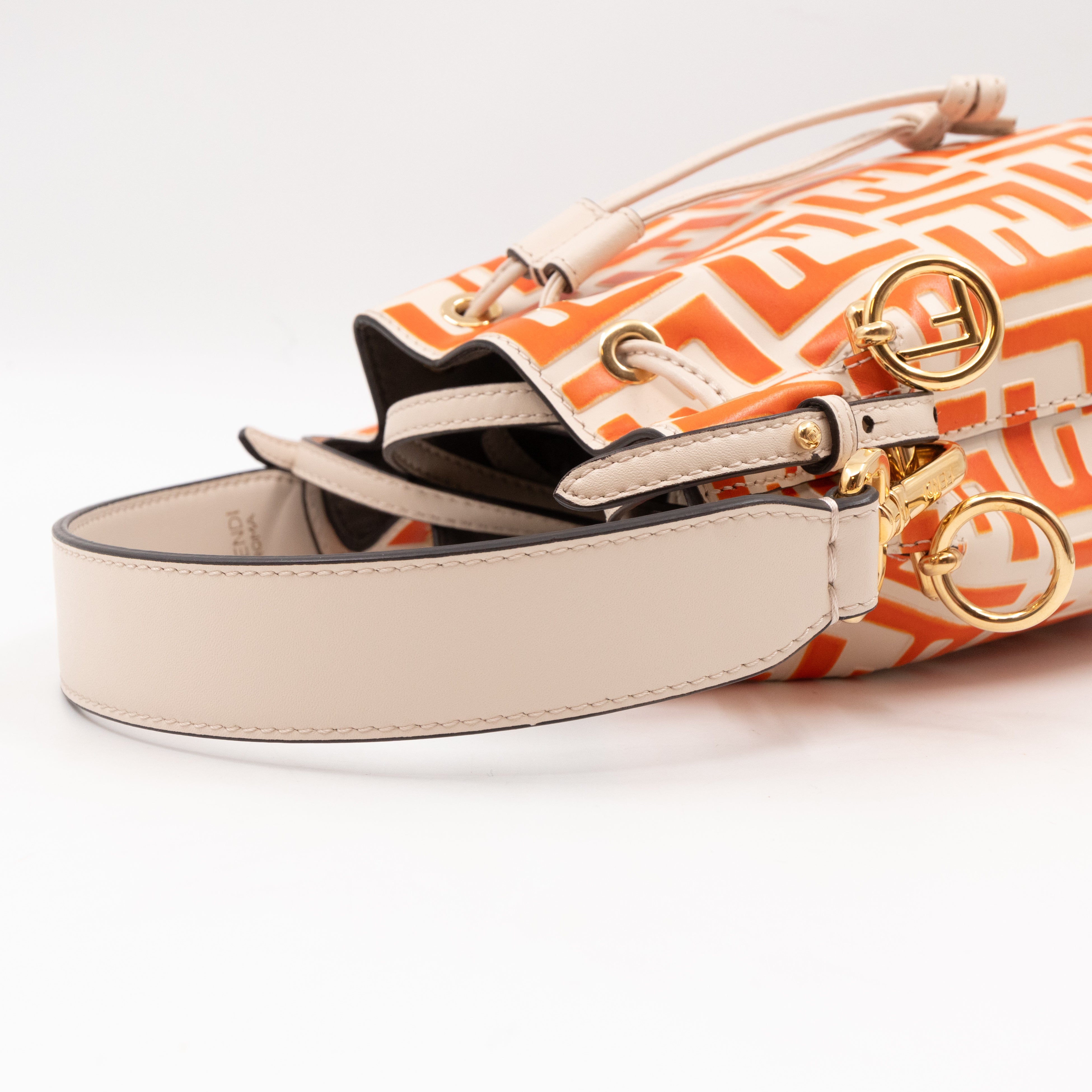 Mon Tresor Mini FF Orange & White Leather