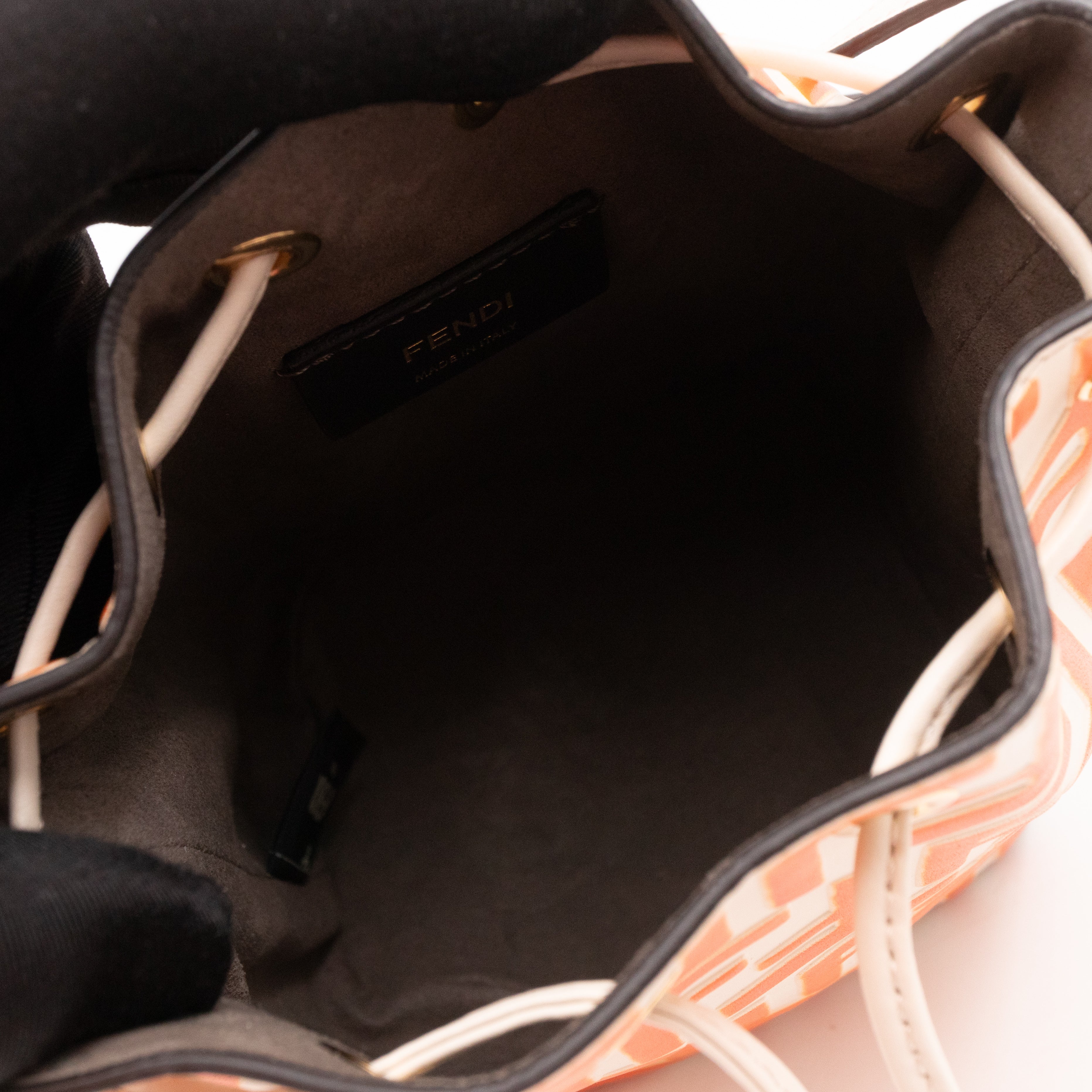 Mon Tresor Mini FF Orange & White Leather