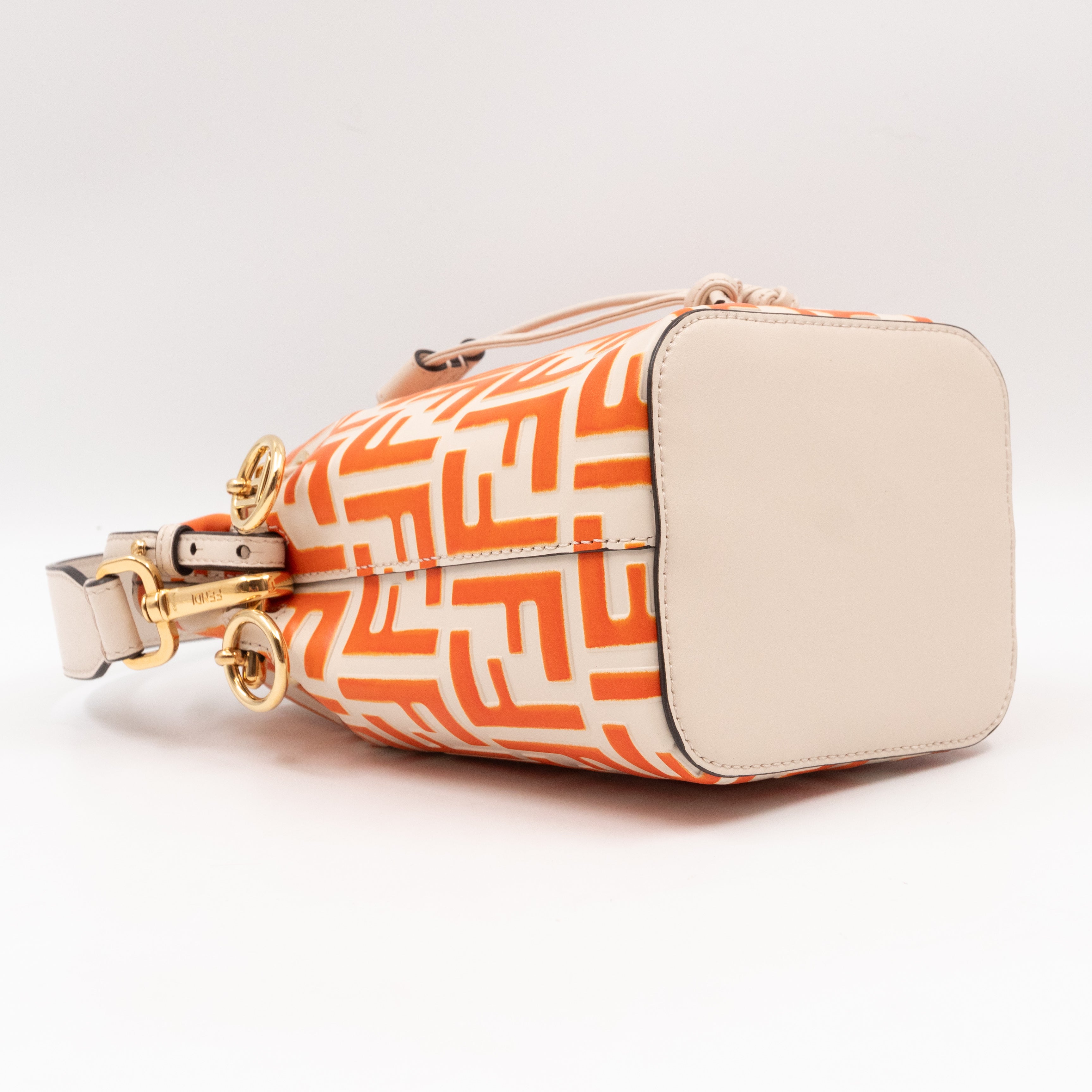 Mon Tresor Mini FF Orange & White Leather