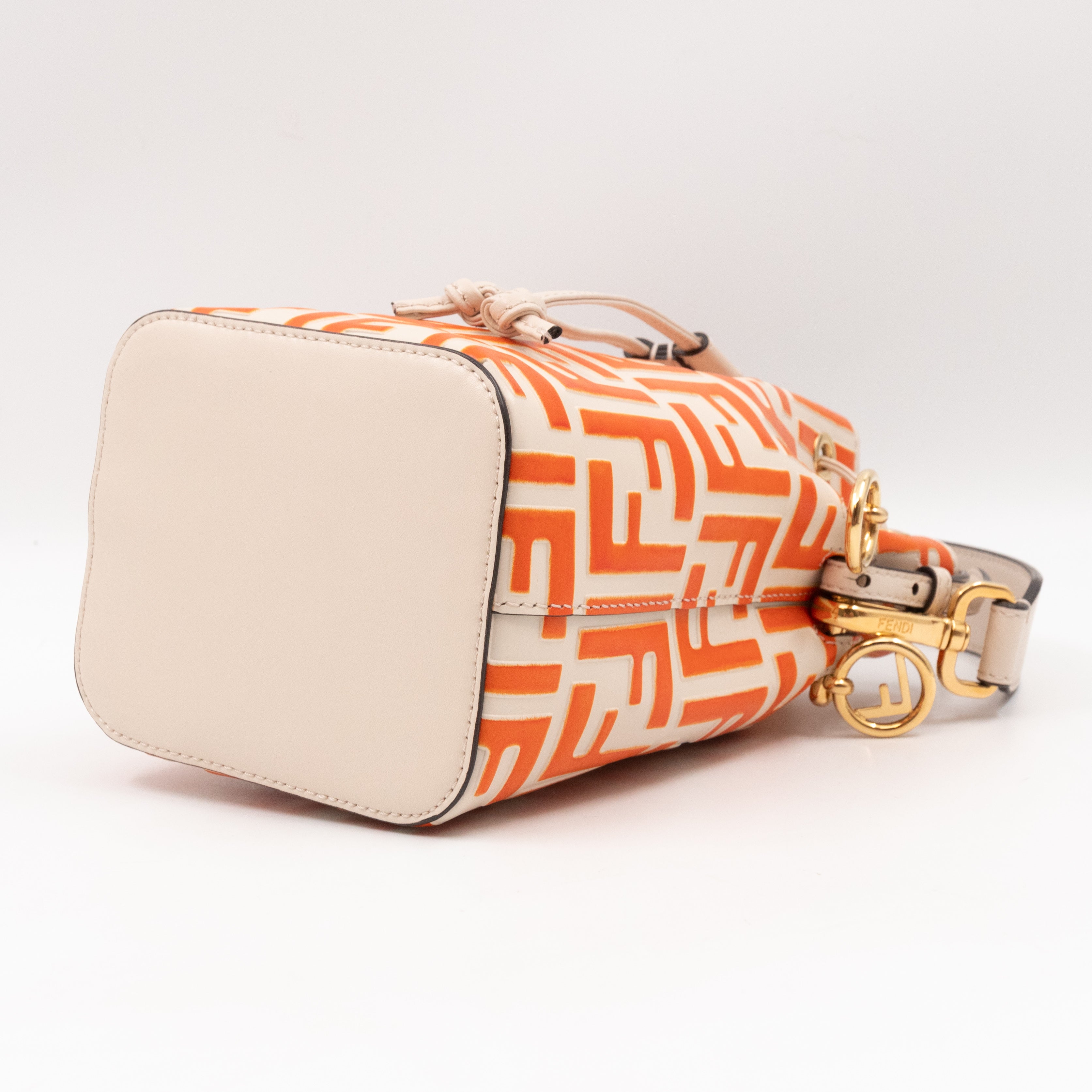 Mon Tresor Mini FF Orange & White Leather