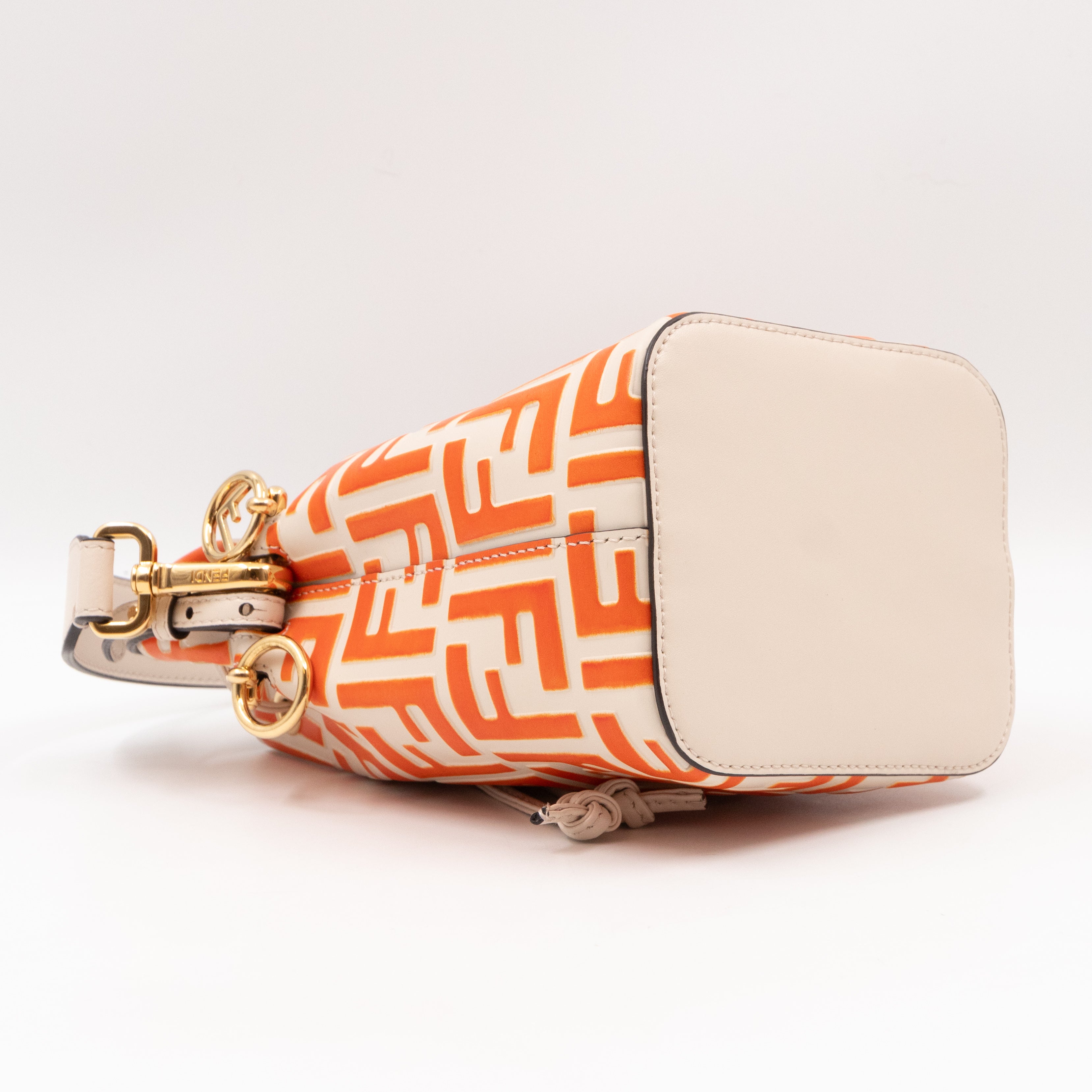 Mon Tresor Mini FF Orange & White Leather