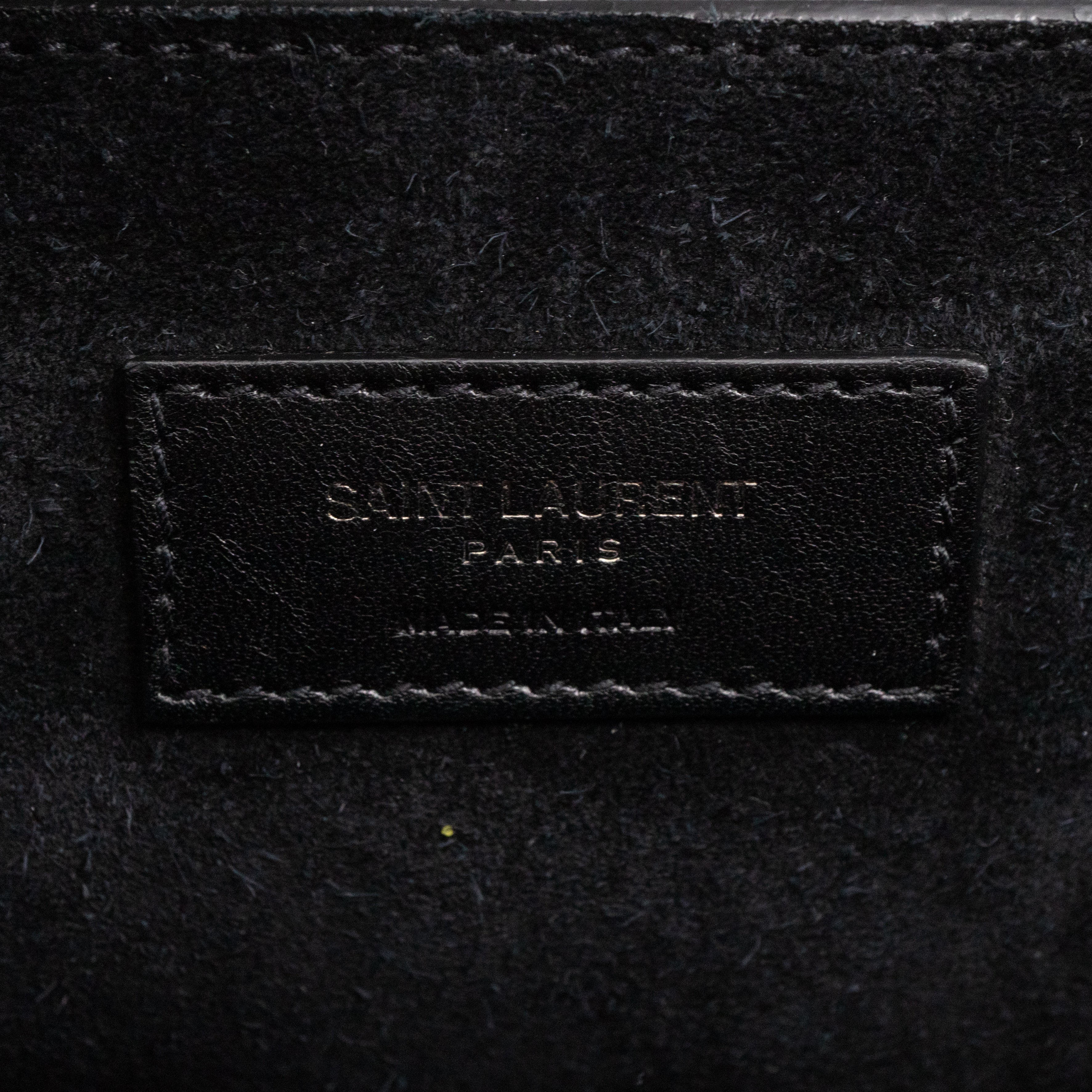 Charlotte Messenger Medium Black Croc Embossed