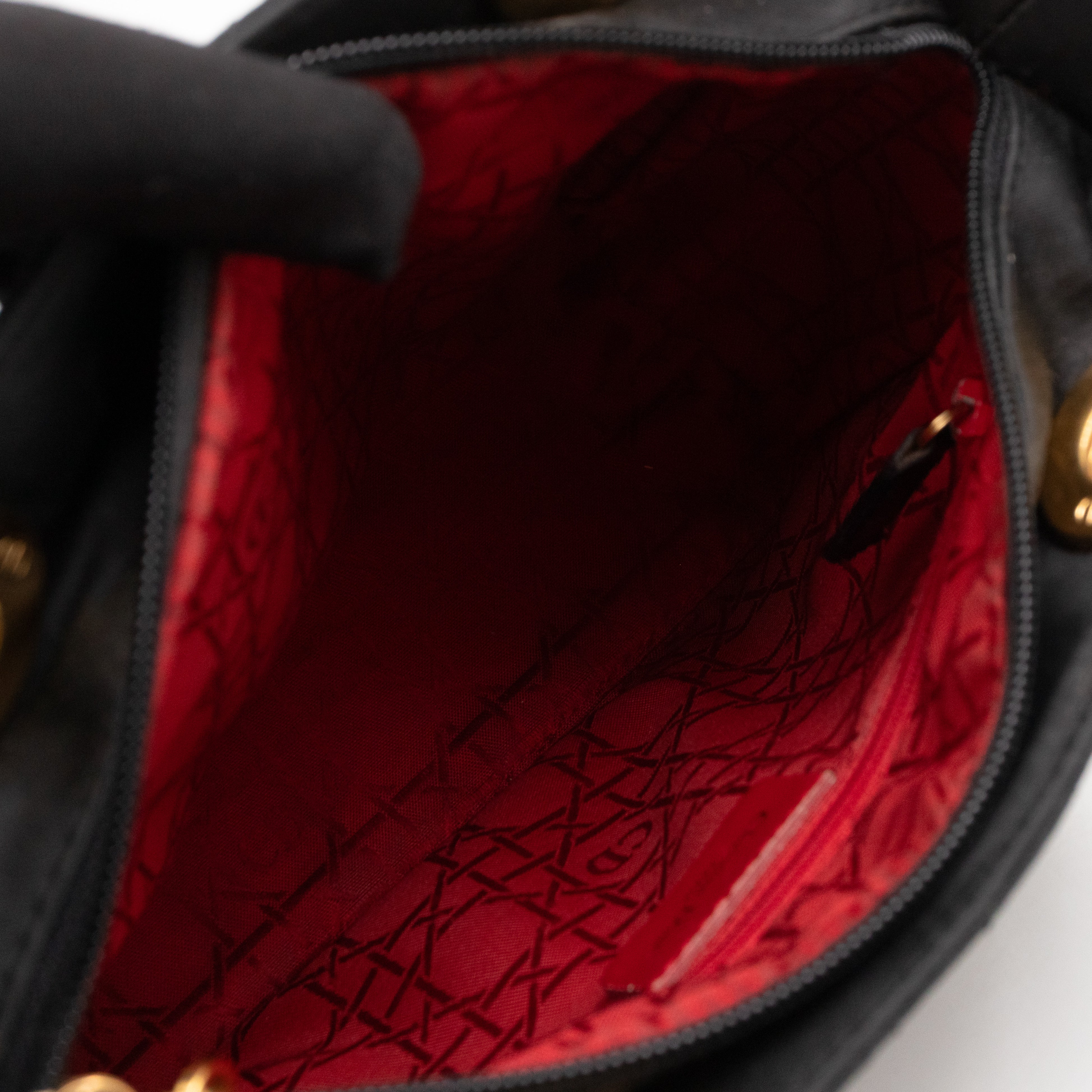 Vintage Lady Dior Medium Black Nylon