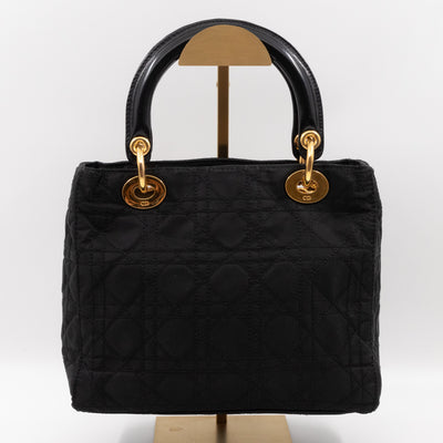 Vintage Lady Dior Medium Black Nylon
