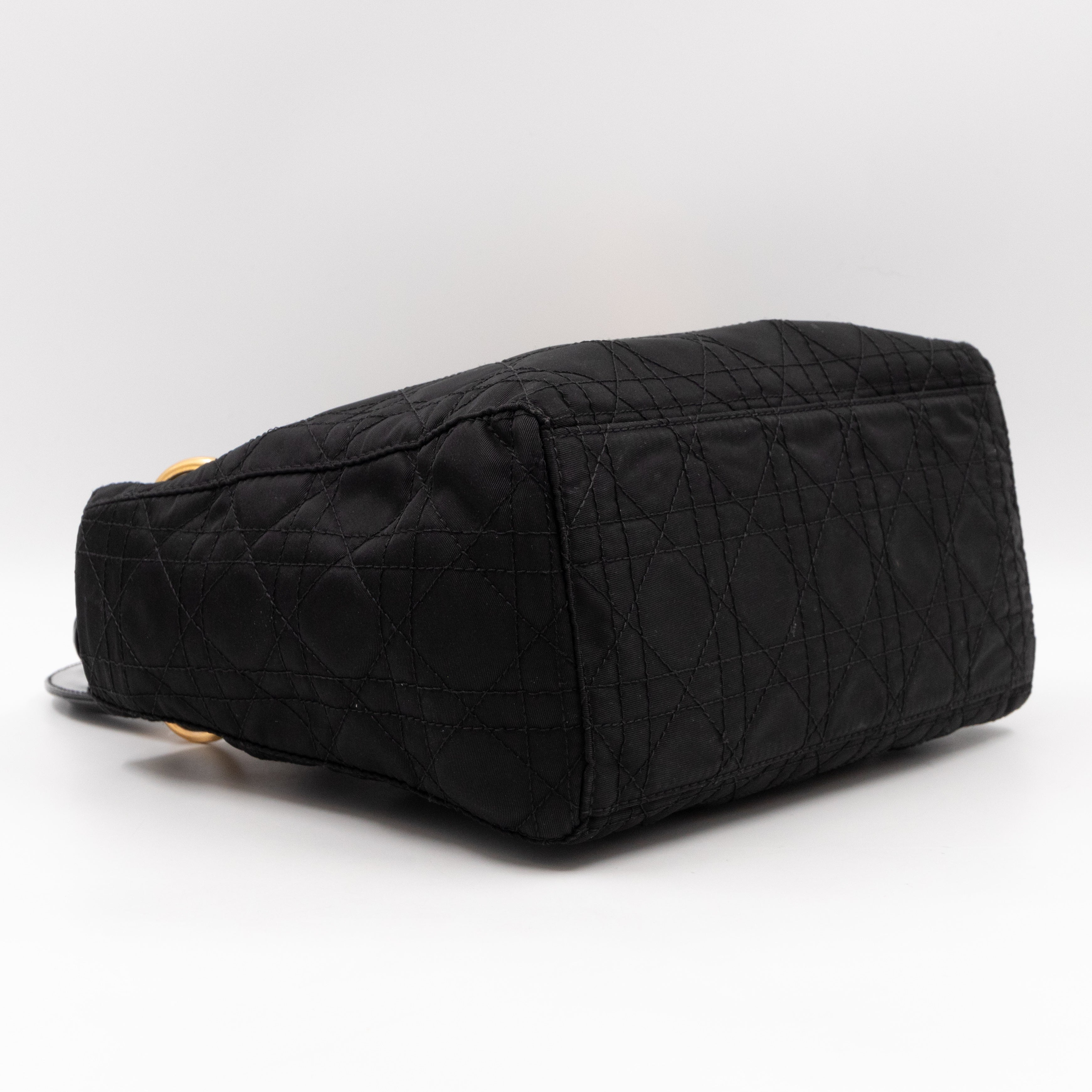 Vintage Lady Dior Medium Black Nylon