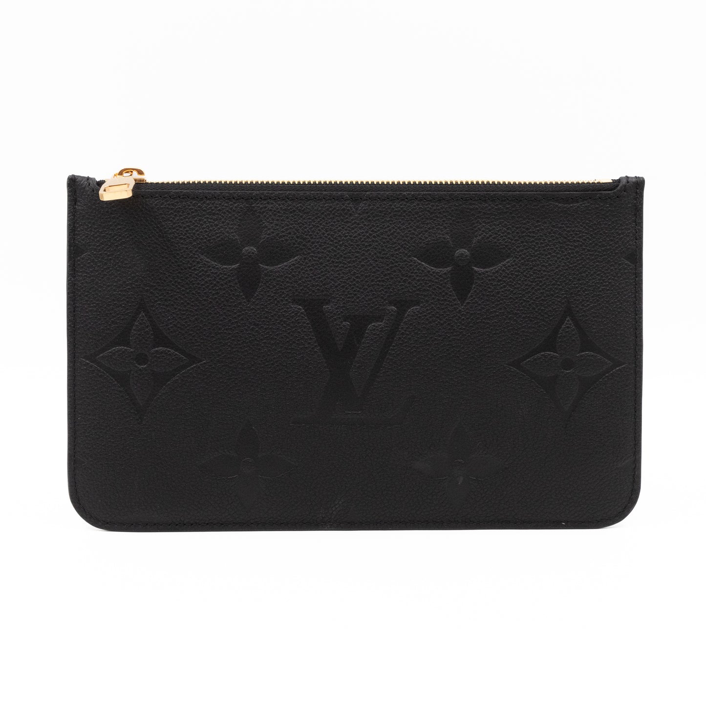 Neverfull Pochette Black Monogram Empreinte Leather