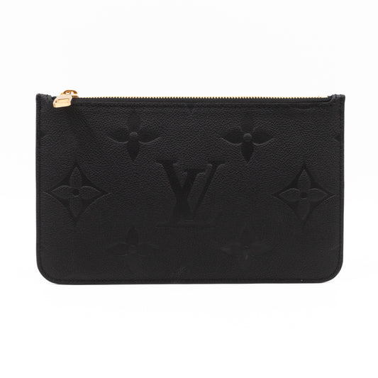 Neverfull Pochette Black Monogram Empreinte Leather