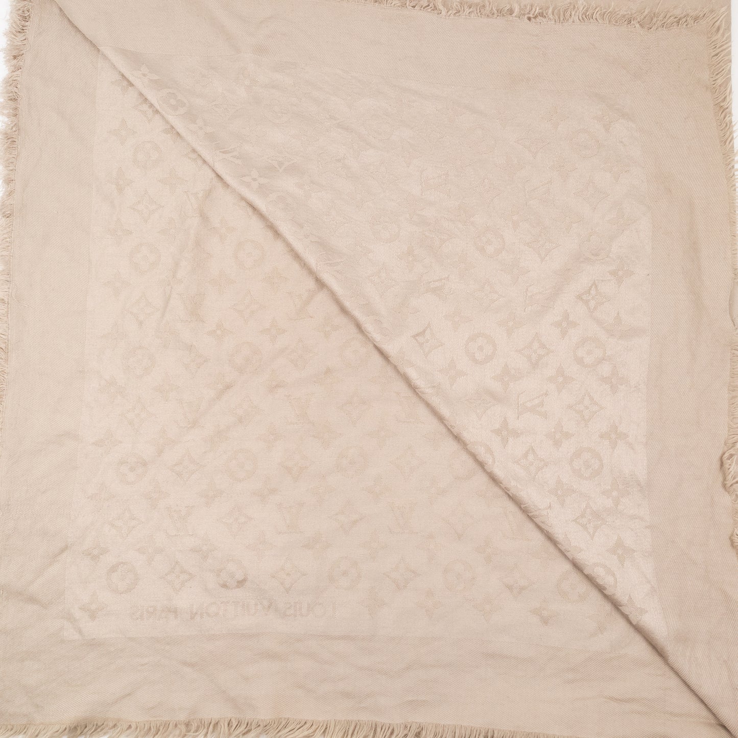 Monogram Shawl Beige