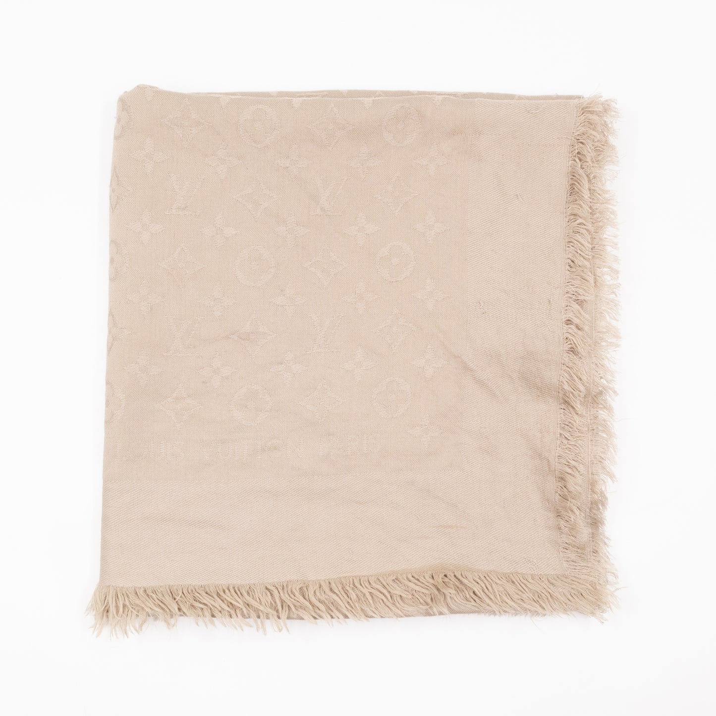 Monogram Shawl Beige