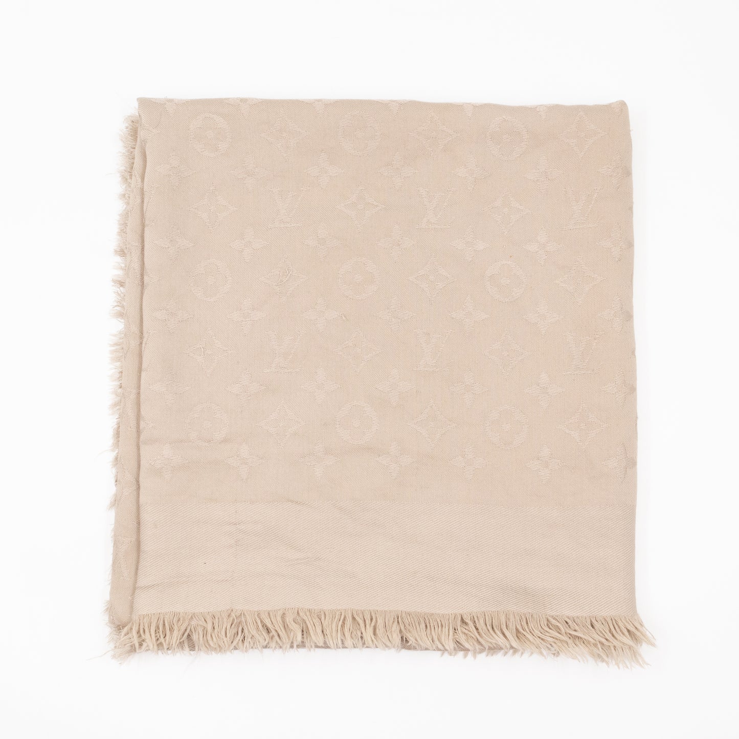 Monogram Shawl Beige