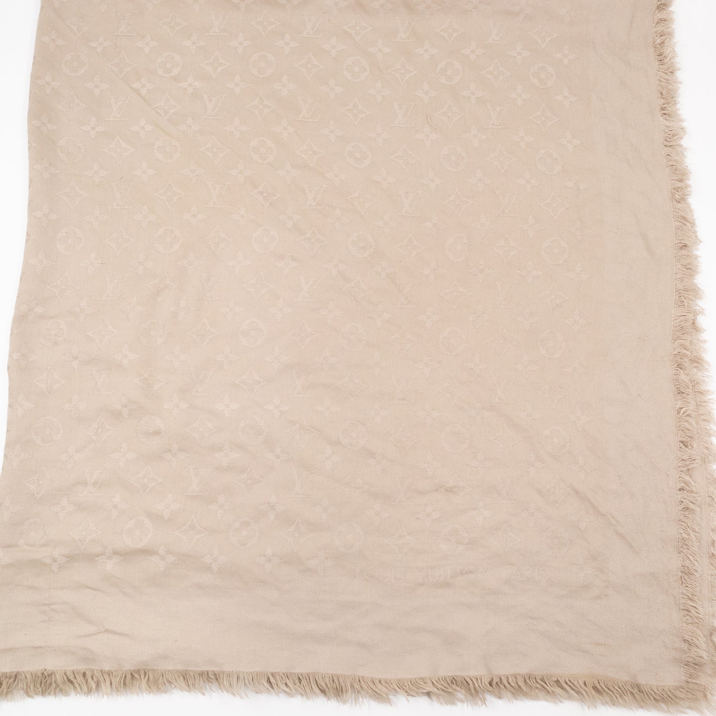 Monogram Shawl Beige