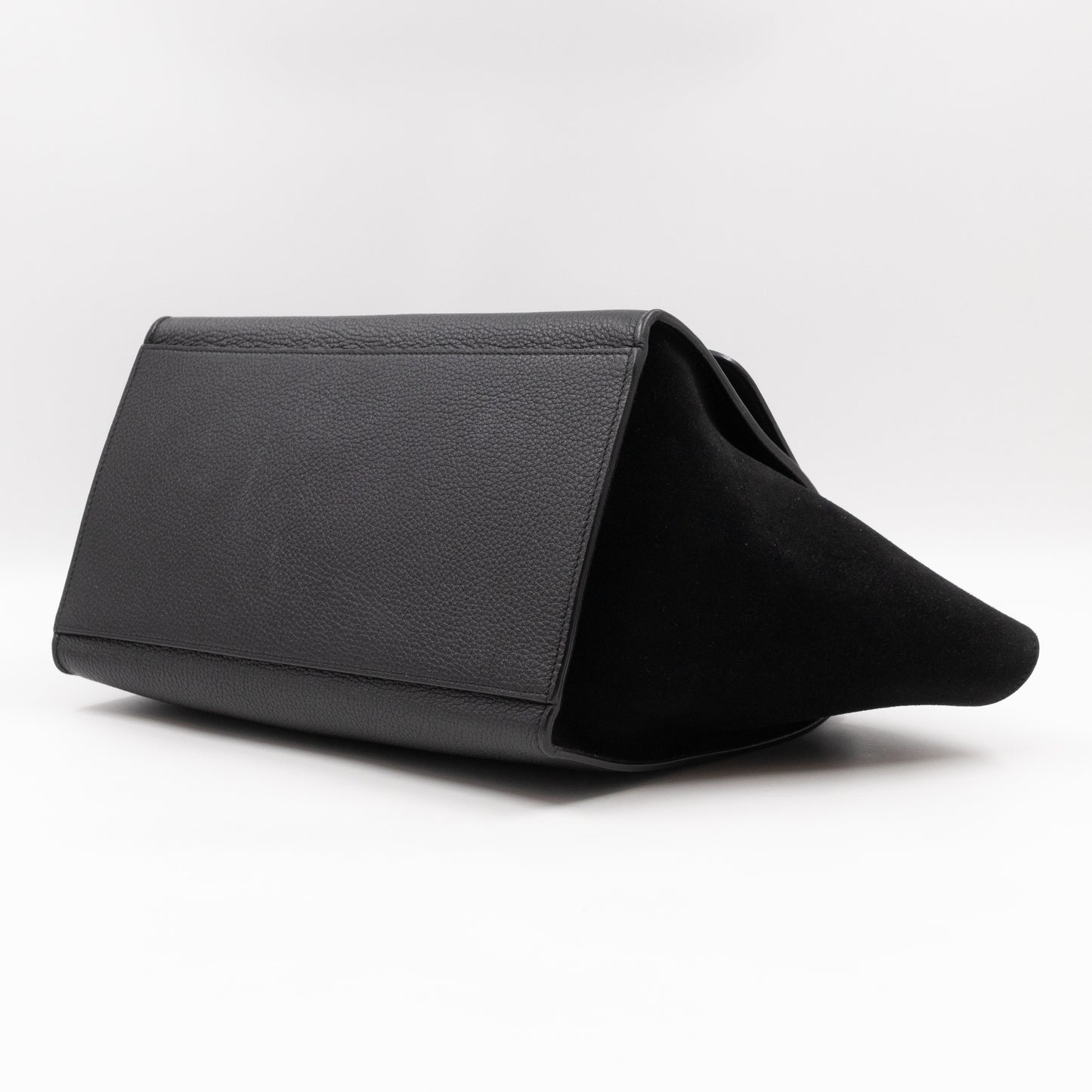 Trapeze Small Black Leather & Suede