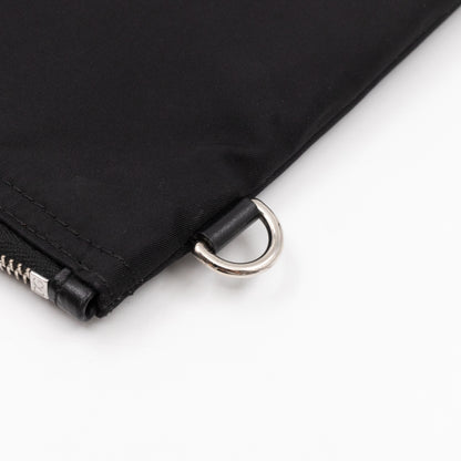 Street Style Logo Black Nylon Pouch