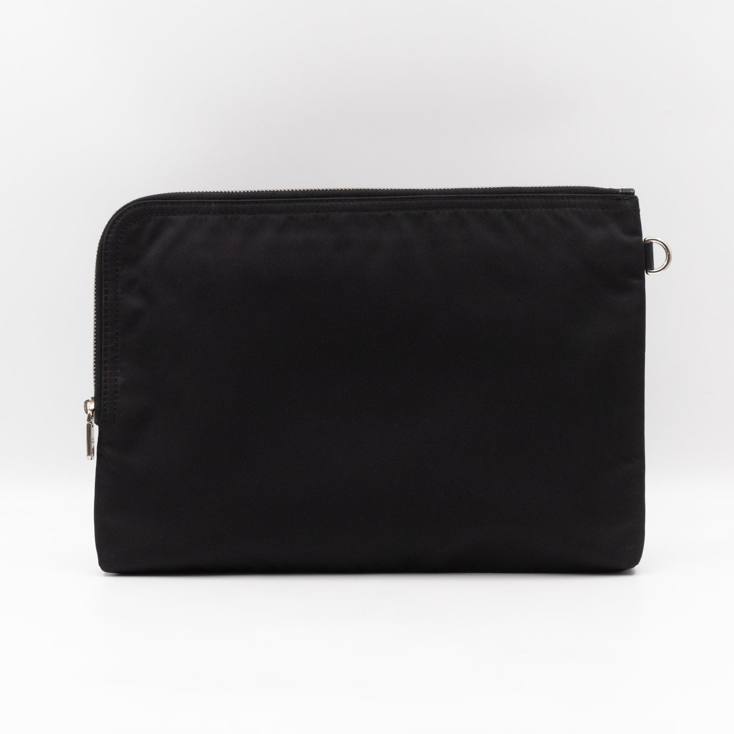 Street Style Logo Black Nylon Pouch