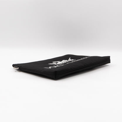 Street Style Logo Black Nylon Pouch