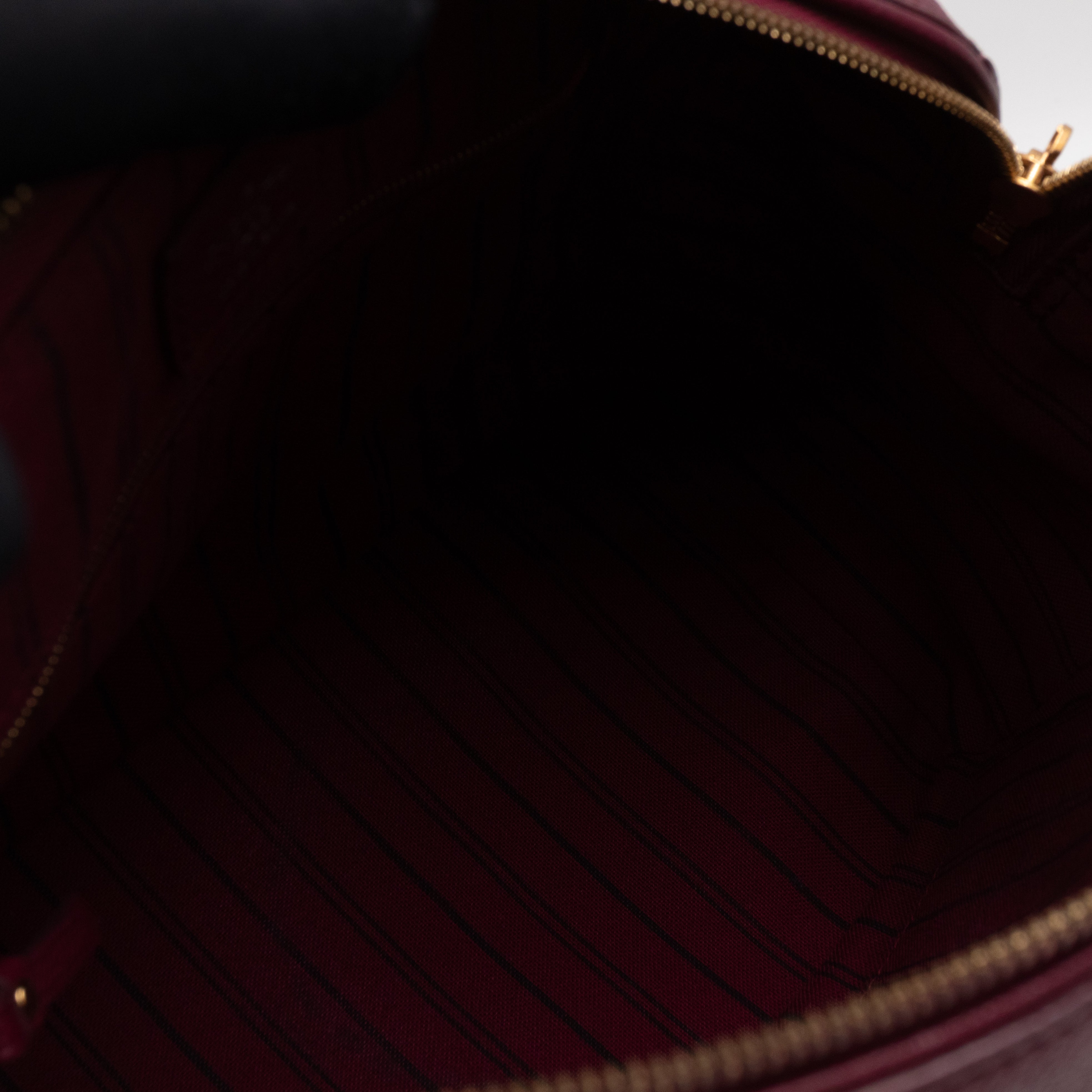 Speedy 25 Bandouliere Monogram Empreinte Burgundy Gold