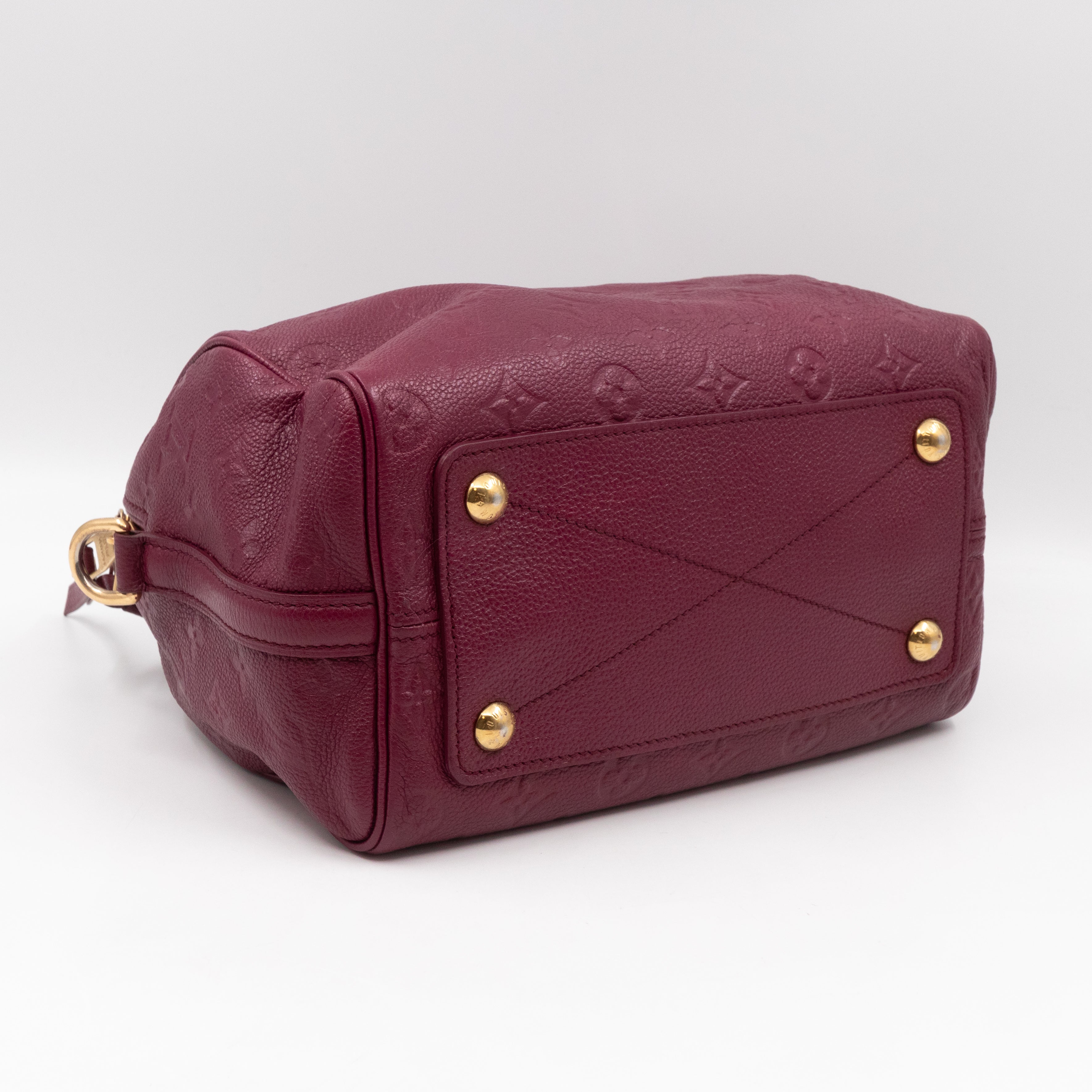 Speedy 25 Bandouliere Monogram Empreinte Burgundy Gold