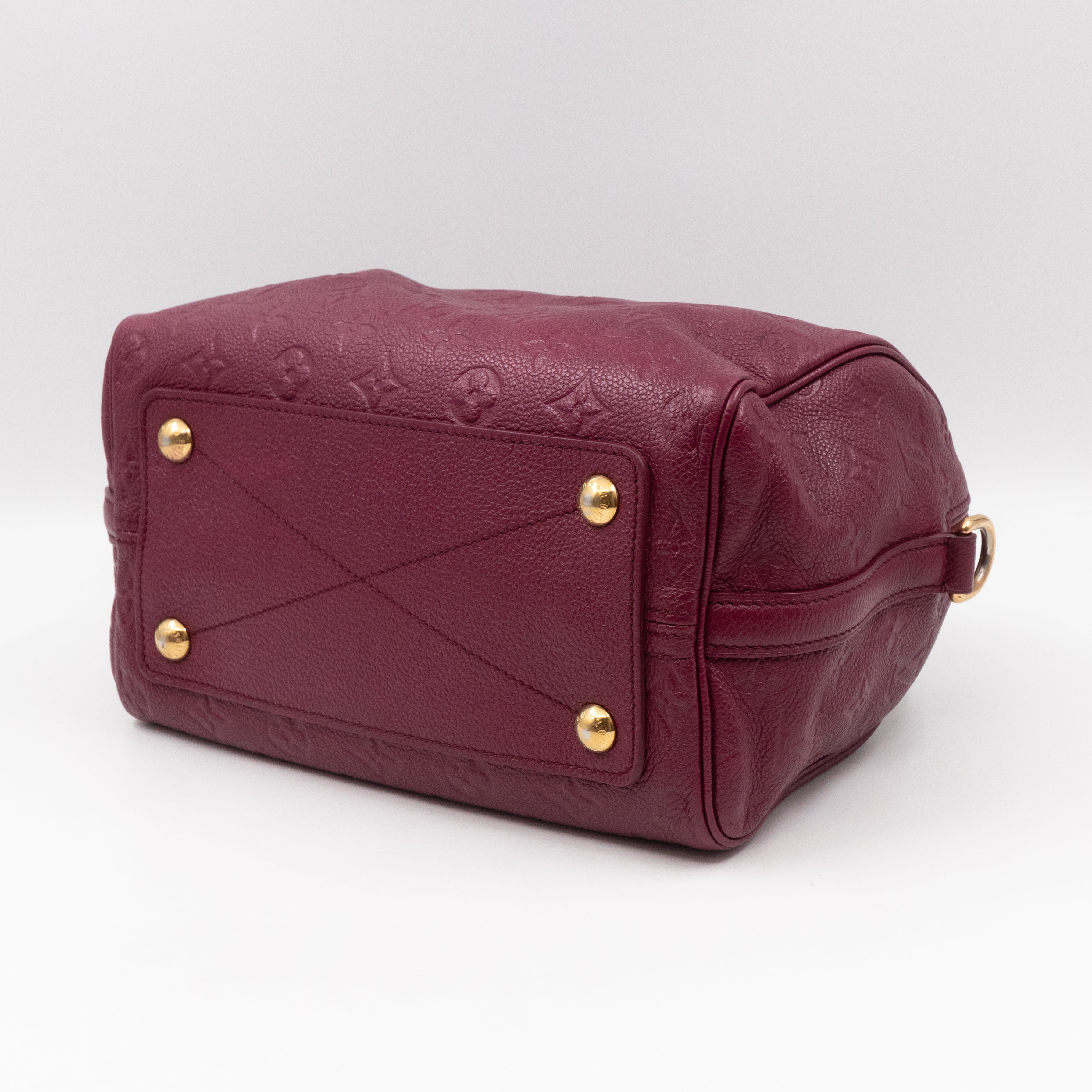 Speedy 25 Bandouliere Monogram Empreinte Burgundy Gold