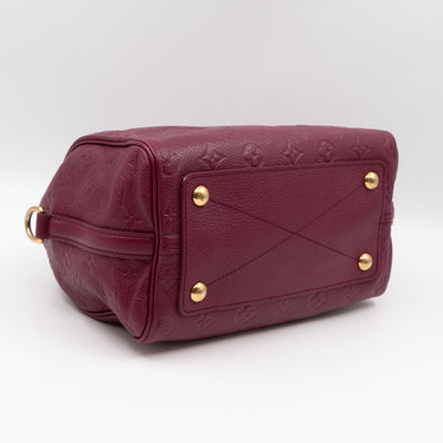 Speedy 25 Bandouliere Monogram Empreinte Burgundy Gold