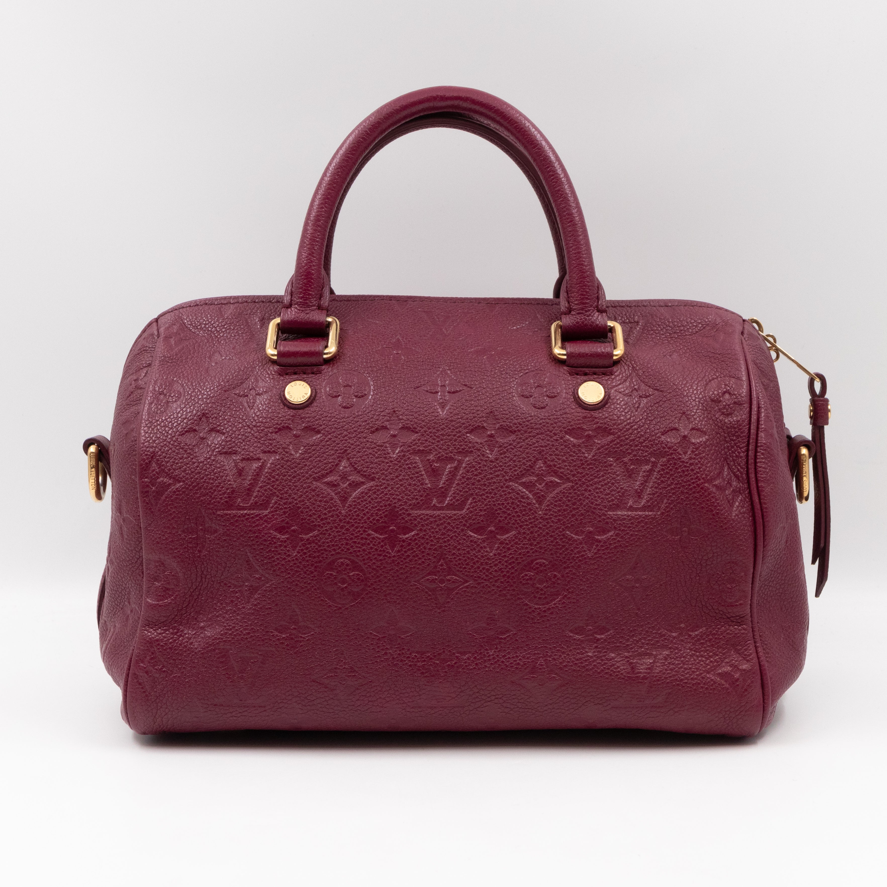 Speedy 25 Bandouliere Monogram Empreinte Burgundy Gold