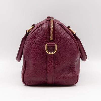 Speedy 25 Bandouliere Monogram Empreinte Burgundy Gold