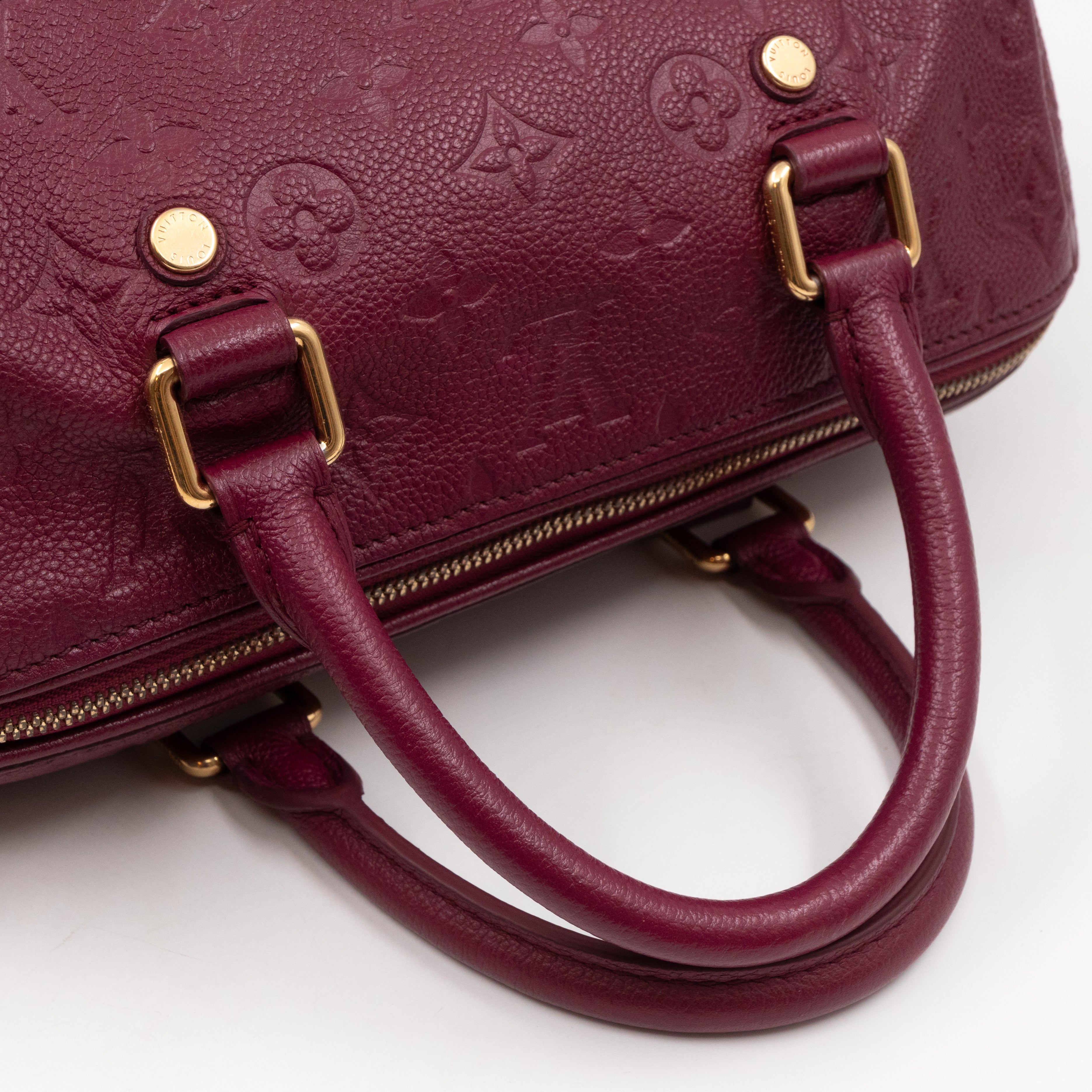 Speedy 25 Bandouliere Monogram Empreinte Burgundy Gold
