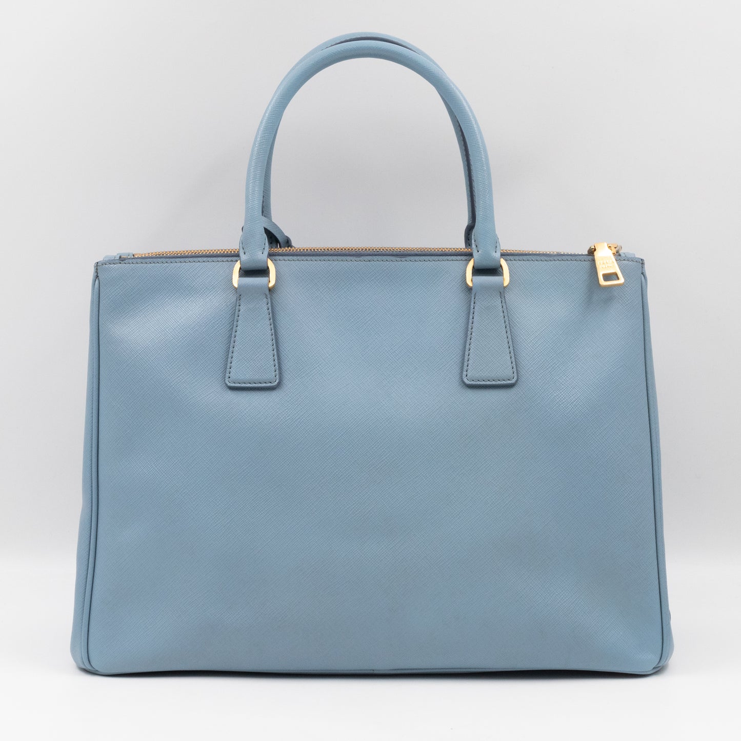 Galleria Large Double Zip Astral Blue Saffiano Leather