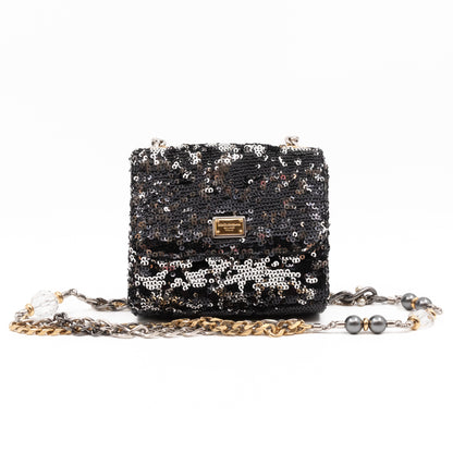 Miss Charles Mini Flap Bag Sequins