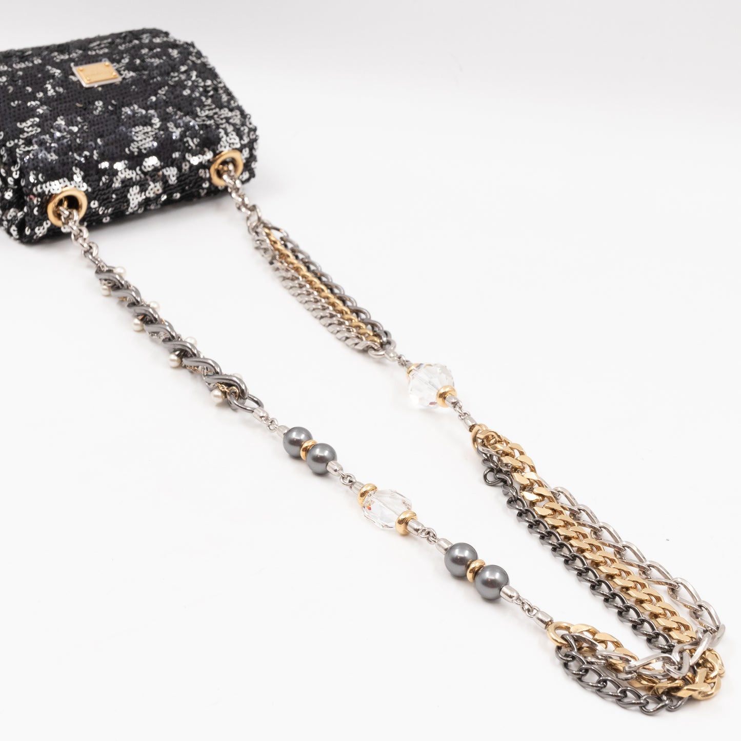 Miss Charles Mini Flap Bag Sequins