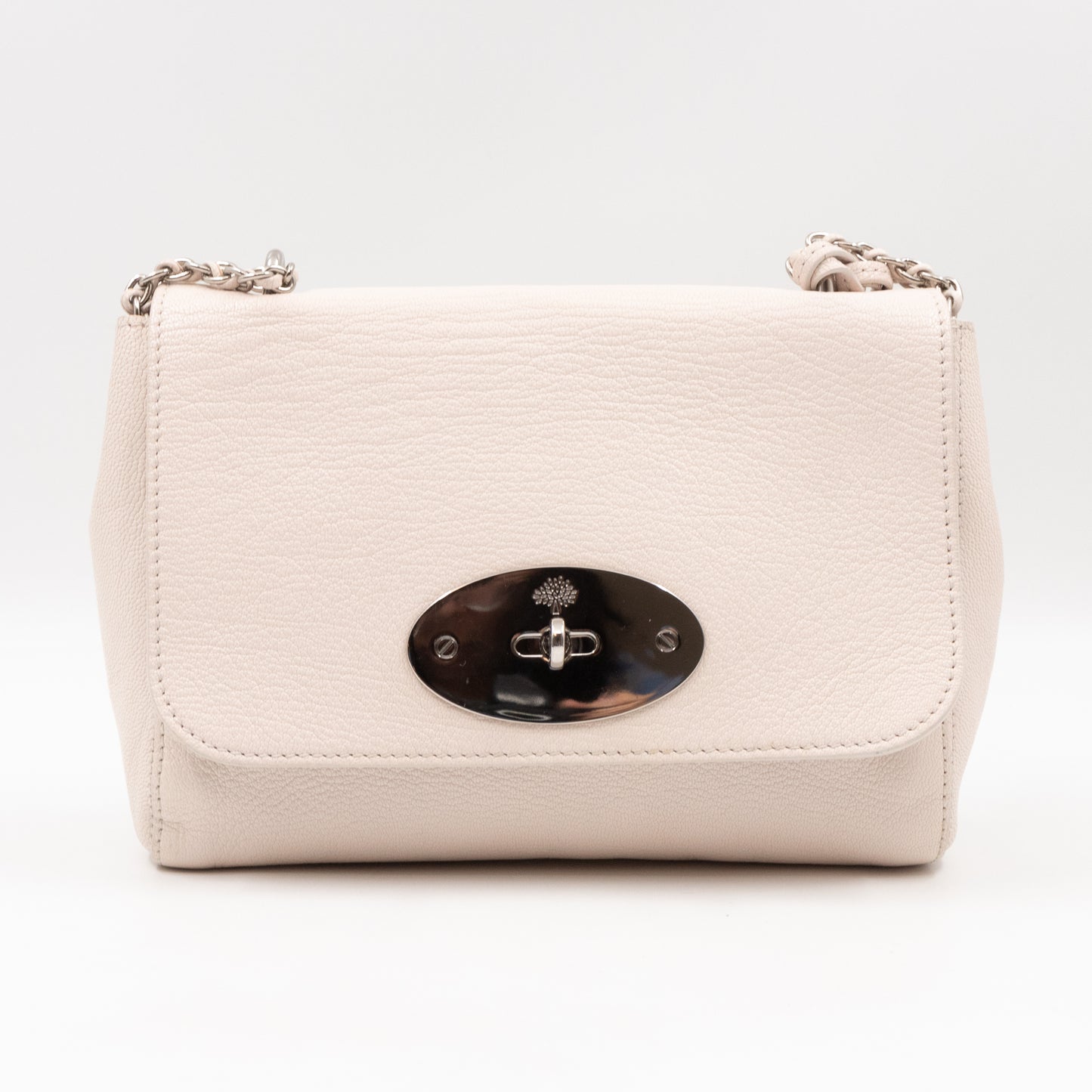 Lily Small Cream Leather Silver