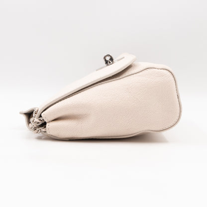 Lily Small Cream Leather Silver