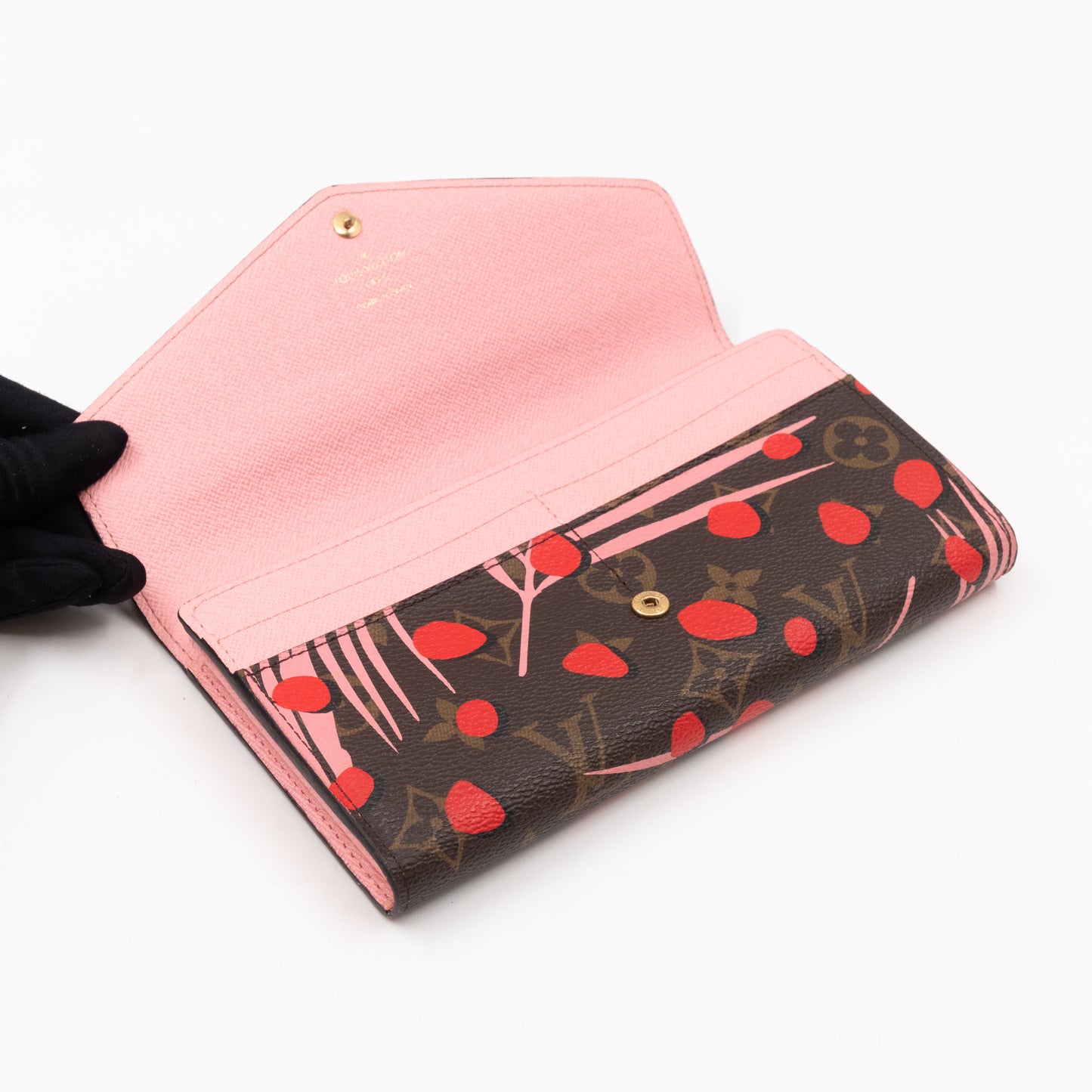 Sarah Wallet Monogram Jungle Dots Red